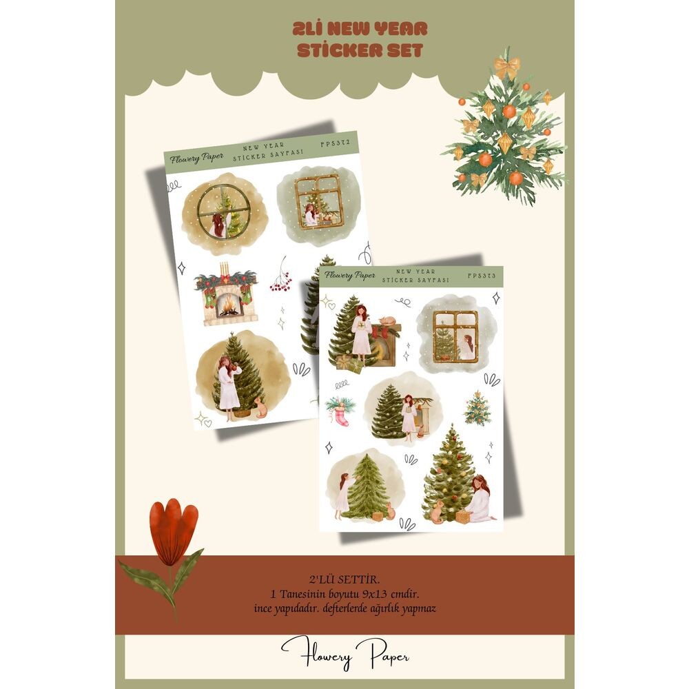 2li Sticker set New Year Girl