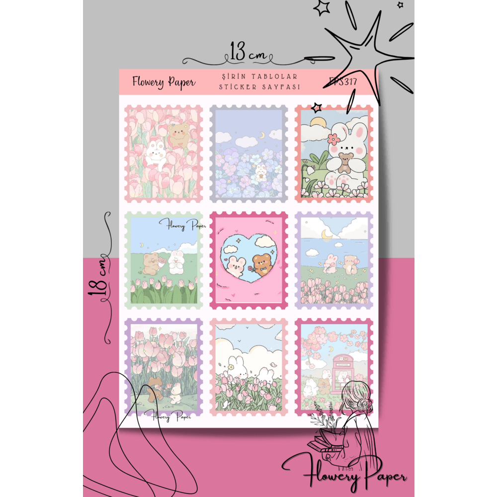 Şirin Tablolar Sticker Sayfası - FPS317