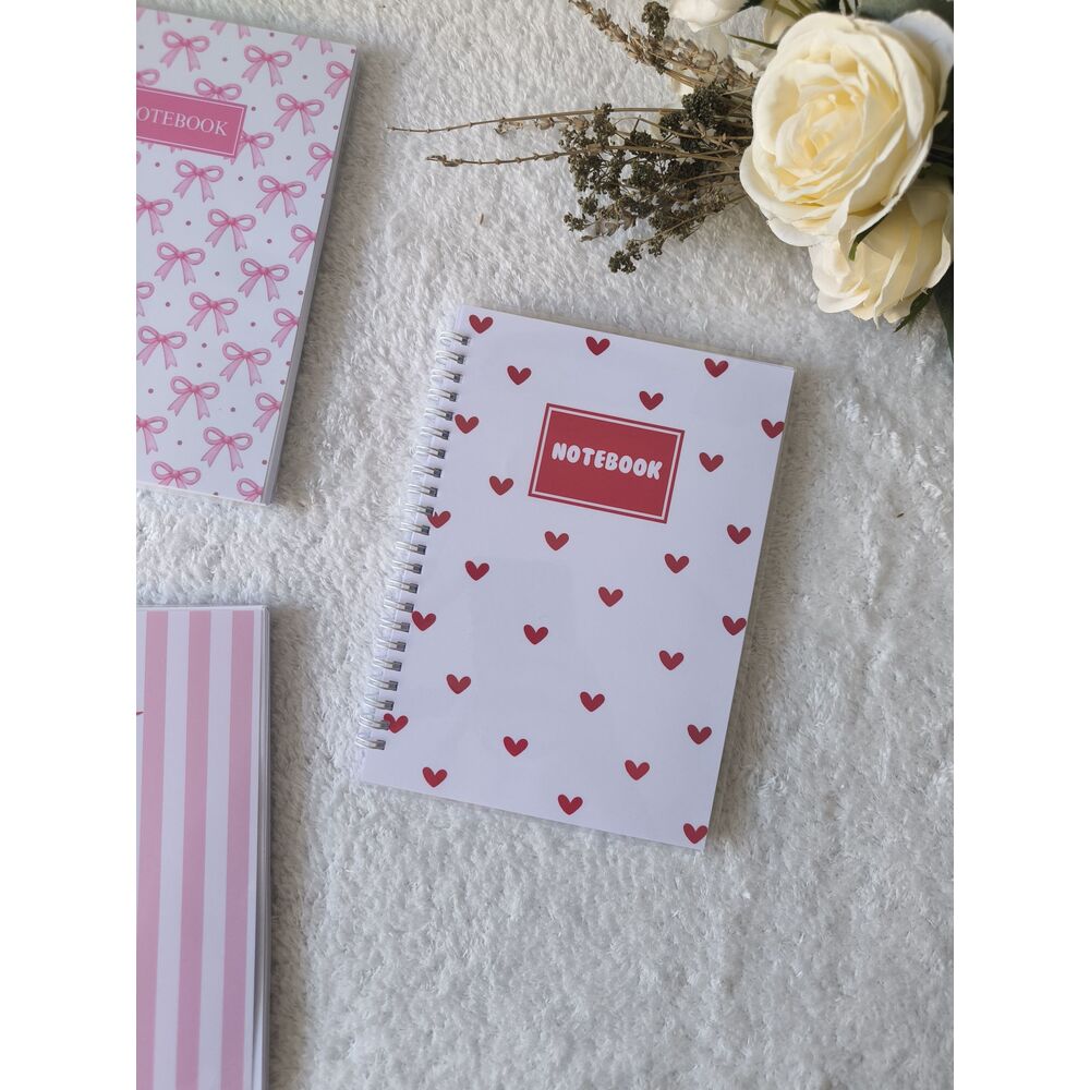 Kalp A5 Telli Defter Kareli