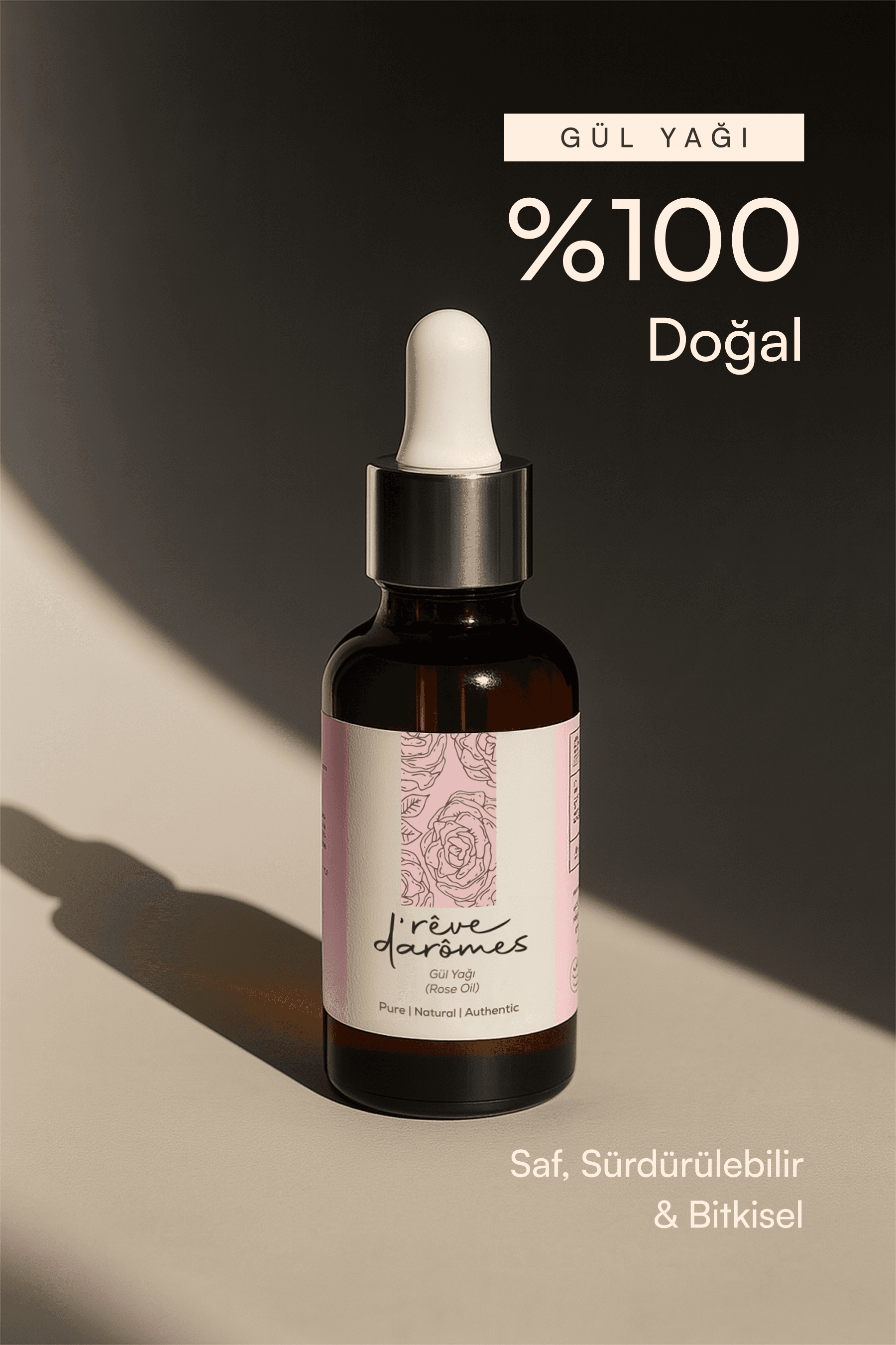 %100 Aromatik Gül Yağı - 20 ml