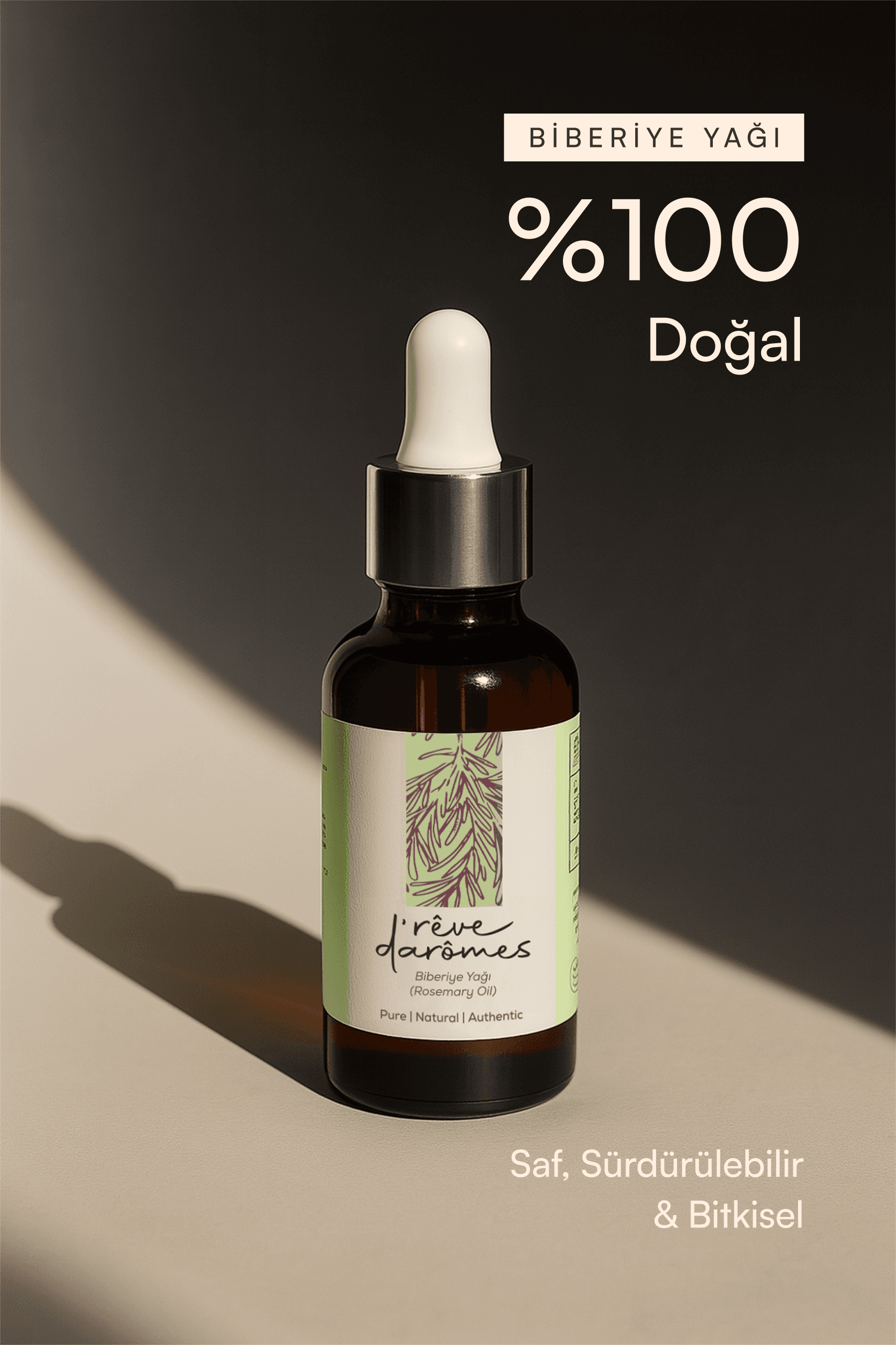 %100 Doğal Biberiye Yağı – 20 ml 