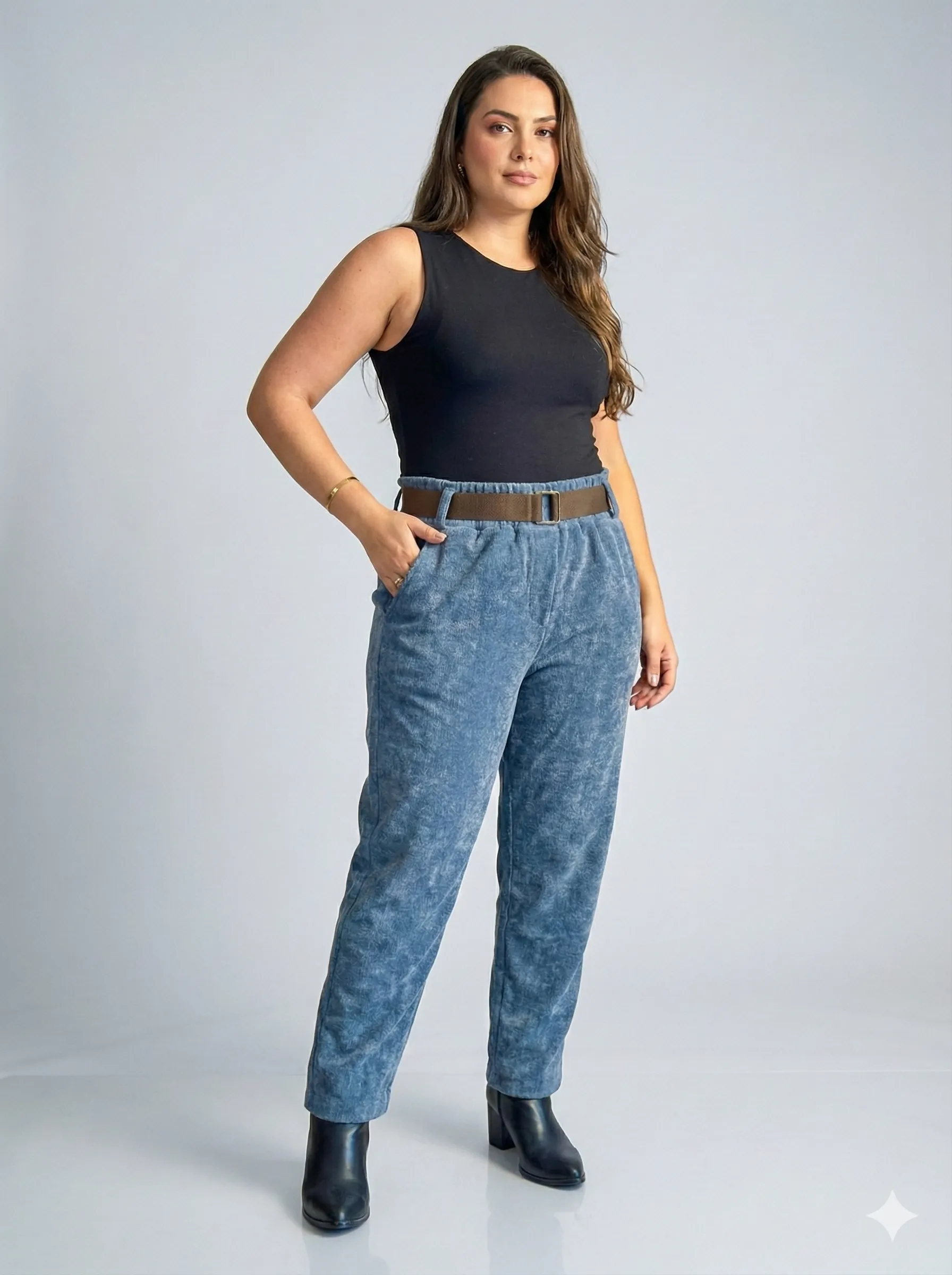 YG8605 İtalyan Kadife Pantolon Mavi