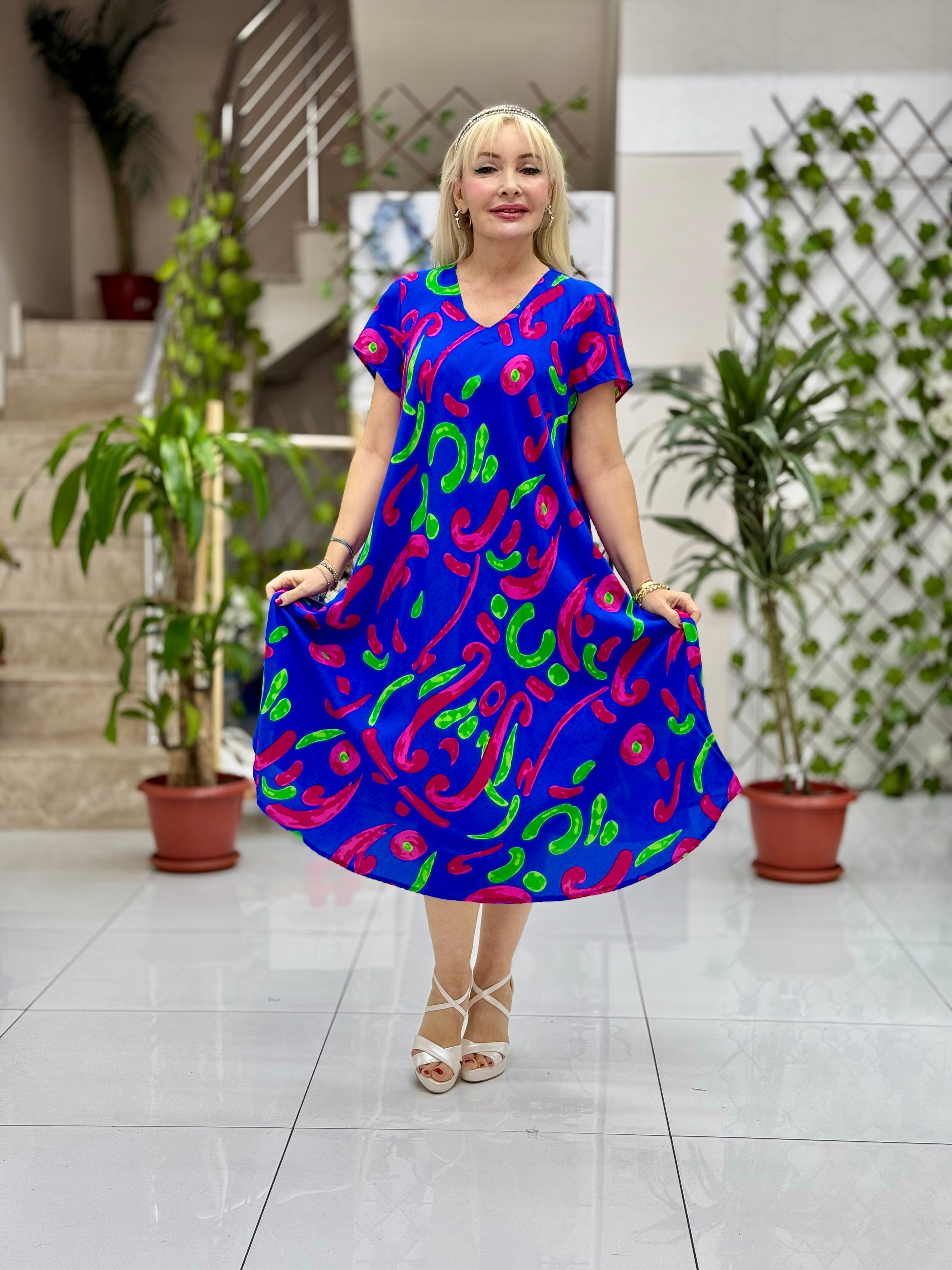 FD17139 Viskon Frida Elbise