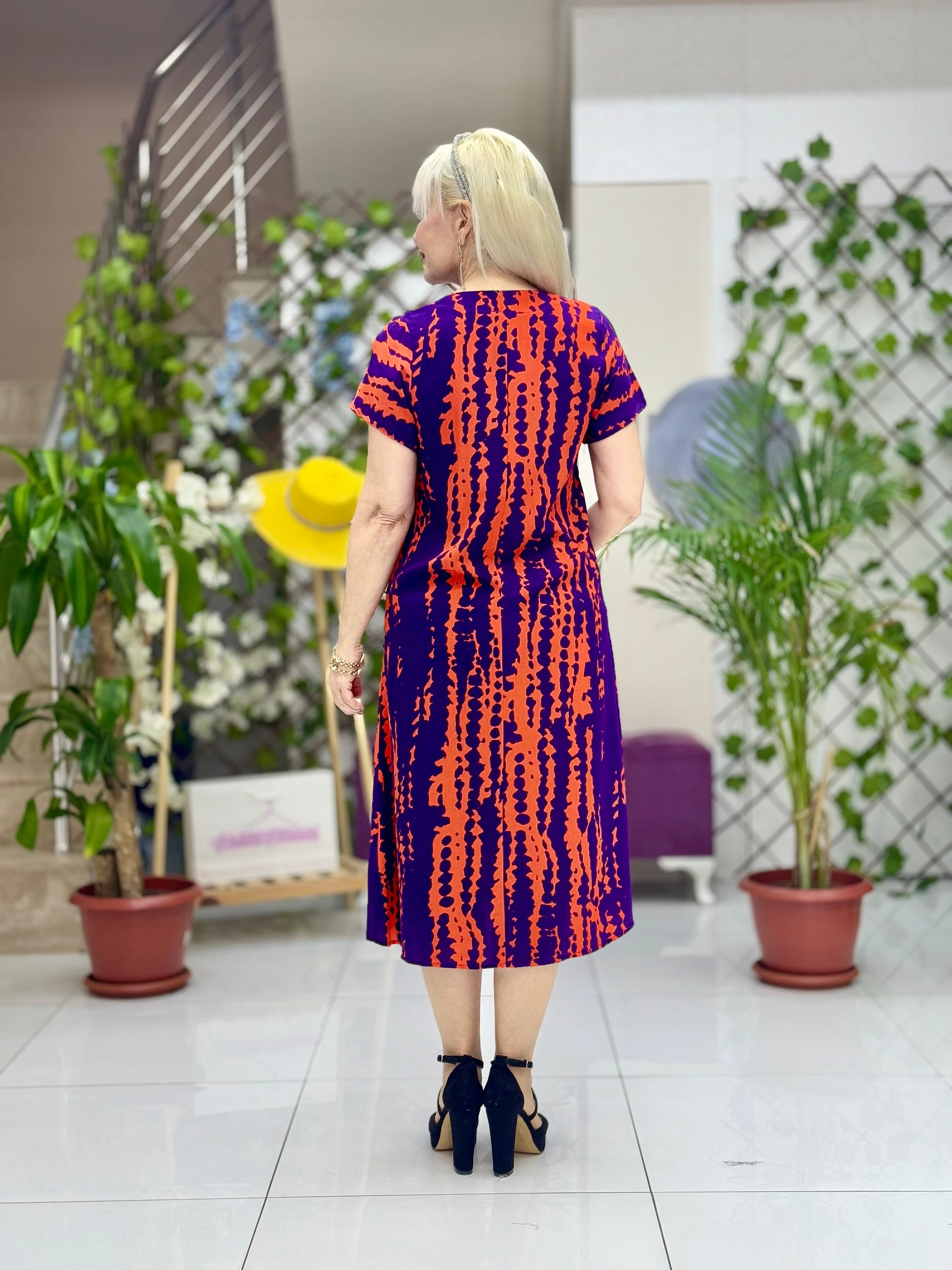 DM70038 Demet Viskon Elbise