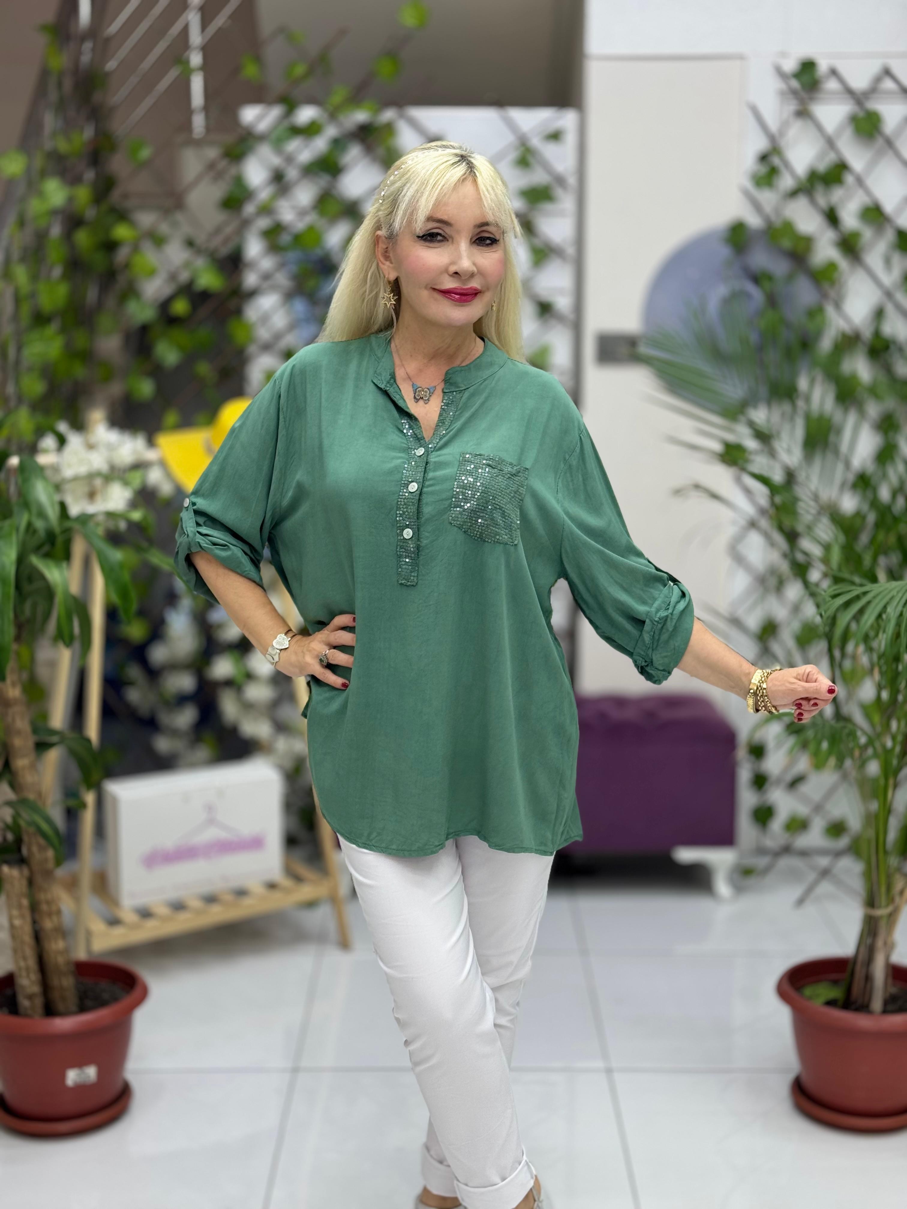 NC15460 İtalyan Coton Bluz Haki