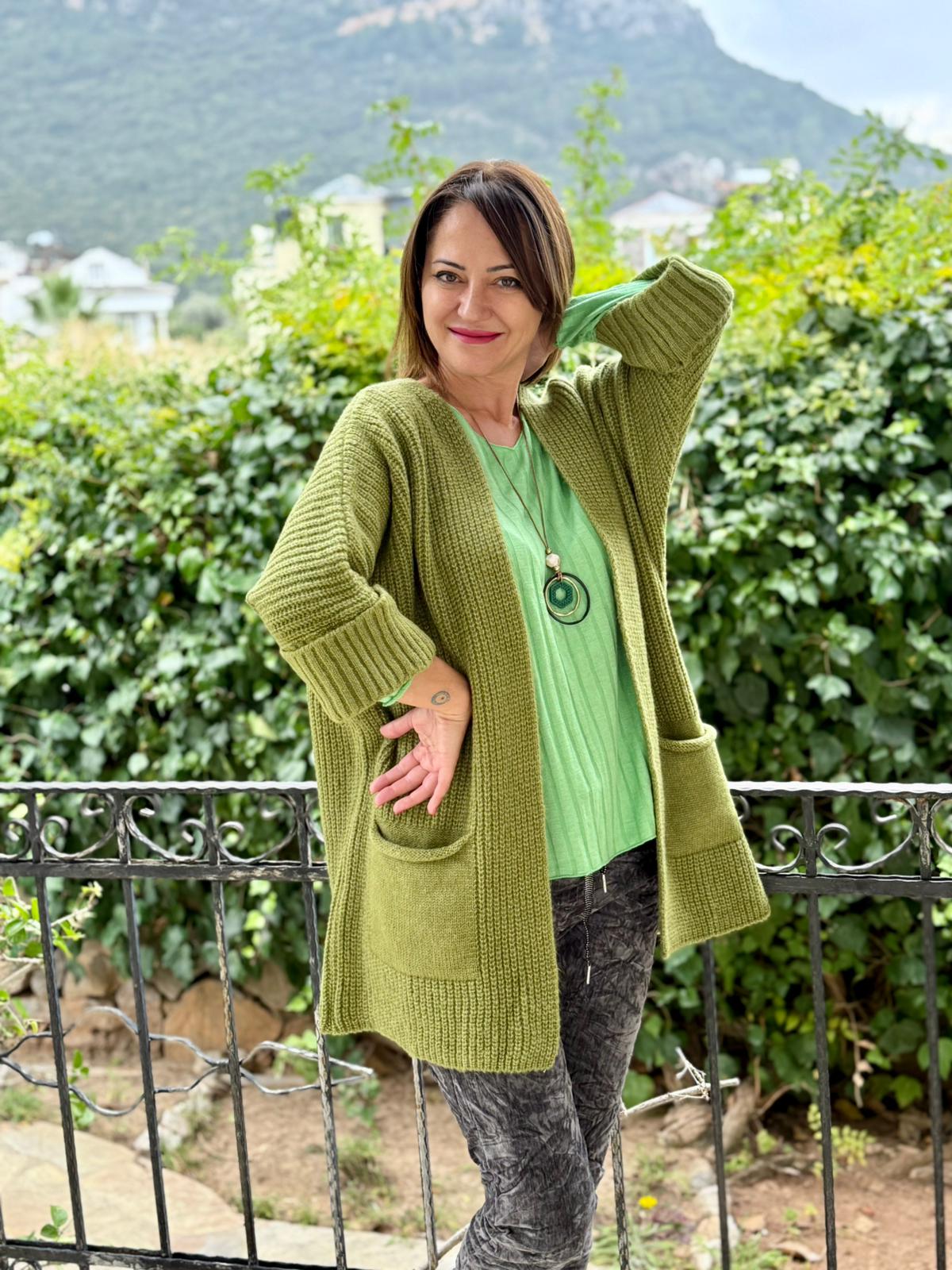 Sc2403 Jersey De Punto Lavado Marrón