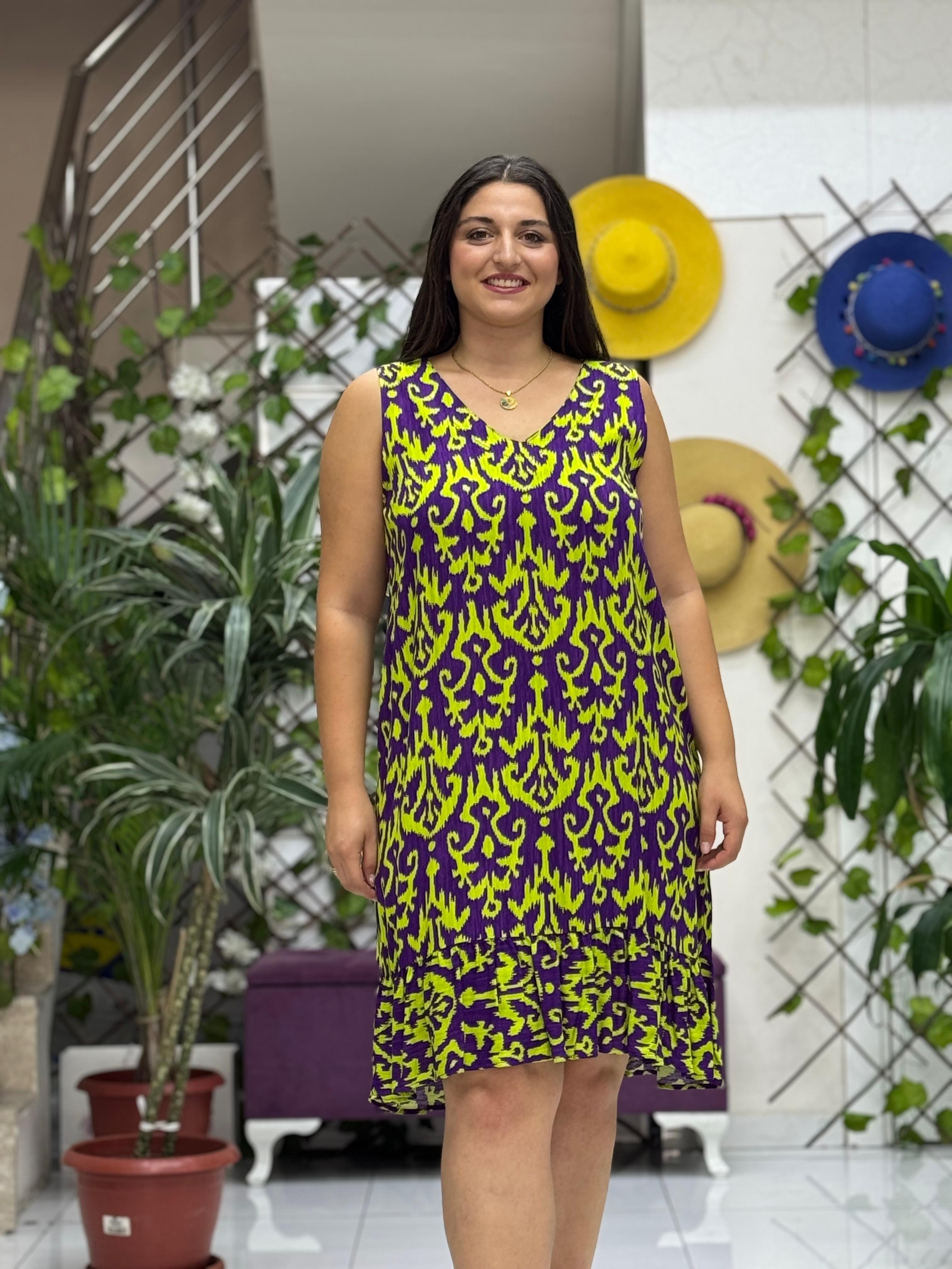 ALN16070 Viskon Alanya Elbise