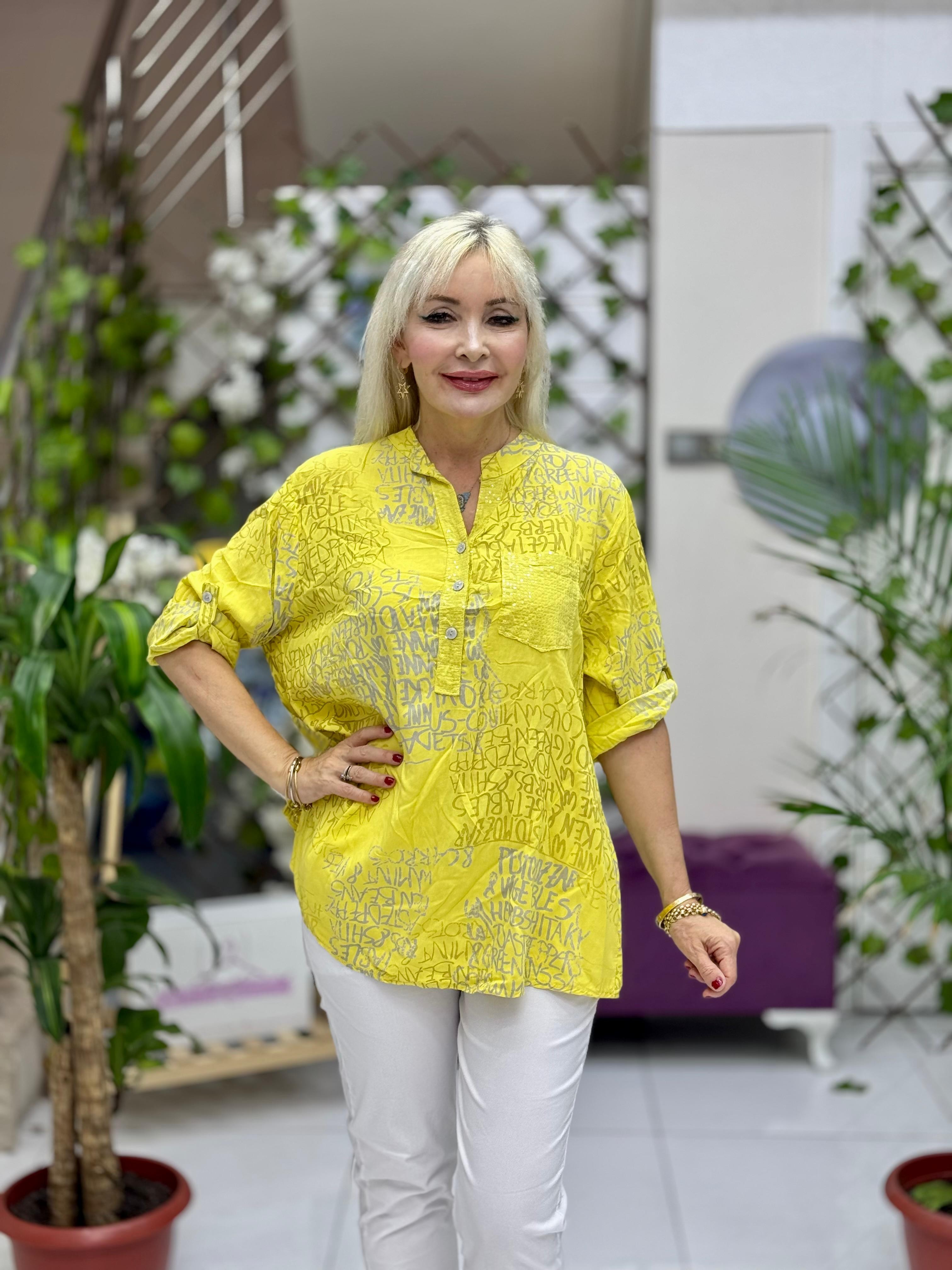 NC15410 İtalyan Coton Bluz Sarı