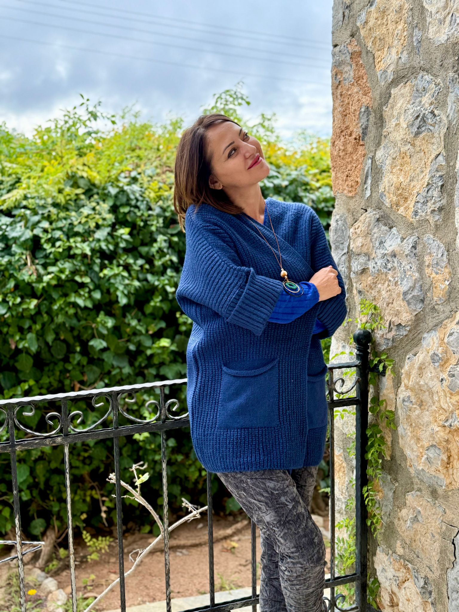 Sc2403 Jersey De Punto Lavado Marrón