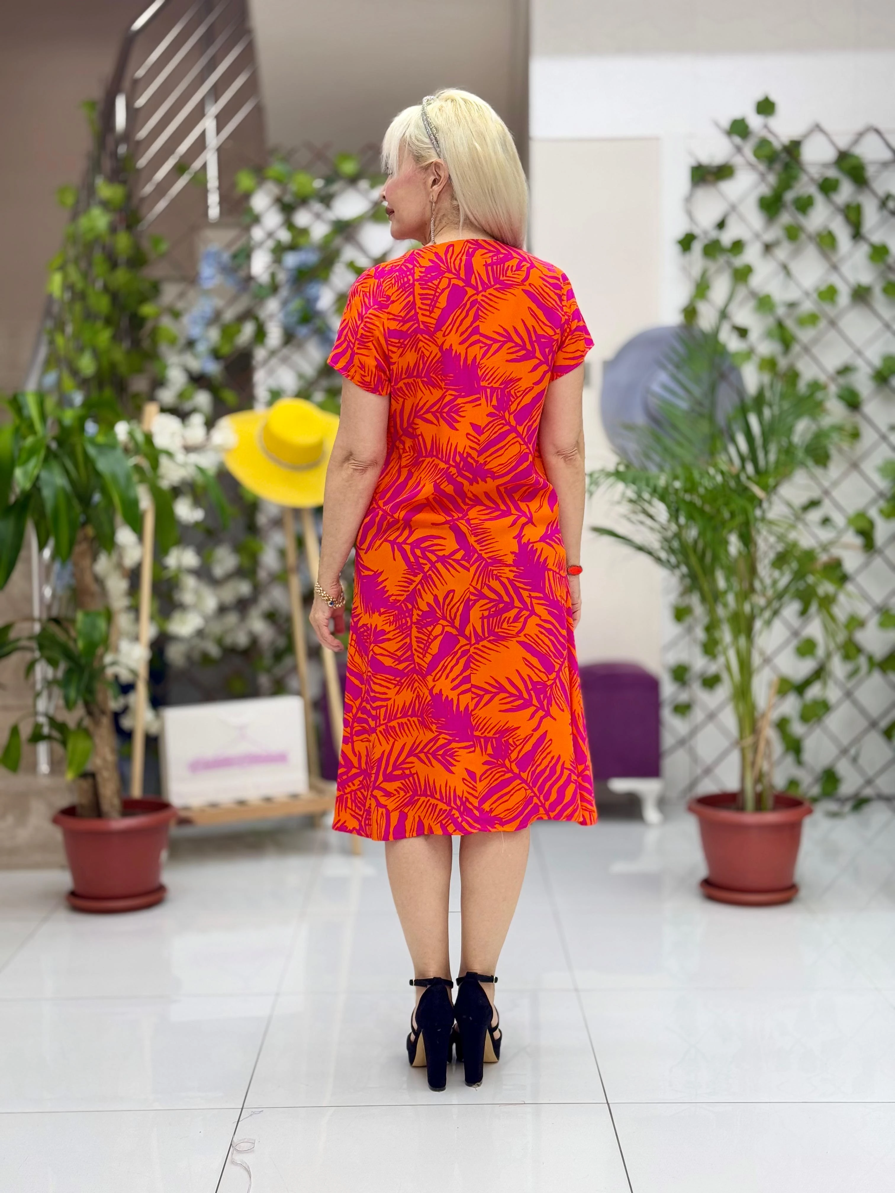 DM70035 Demet Viskon Elbise