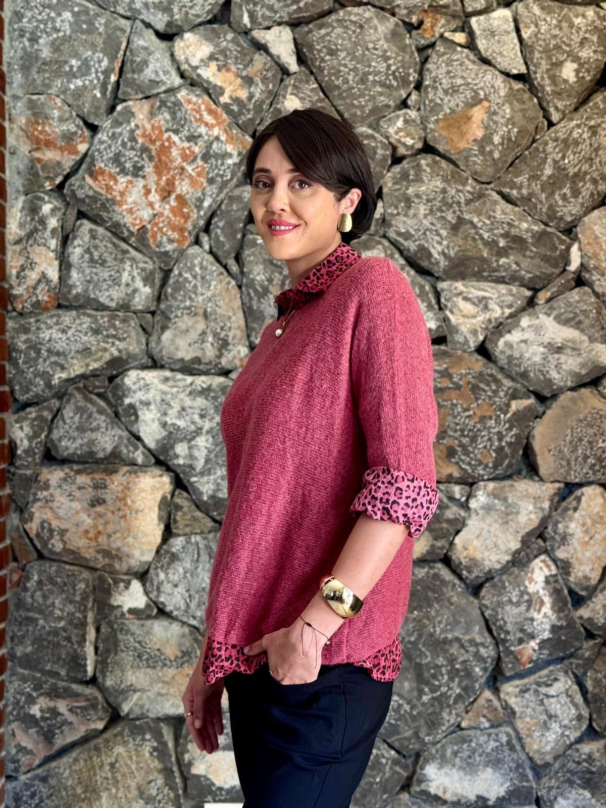 P6811 Prendas de punto con estampado de camuflaje Caqui