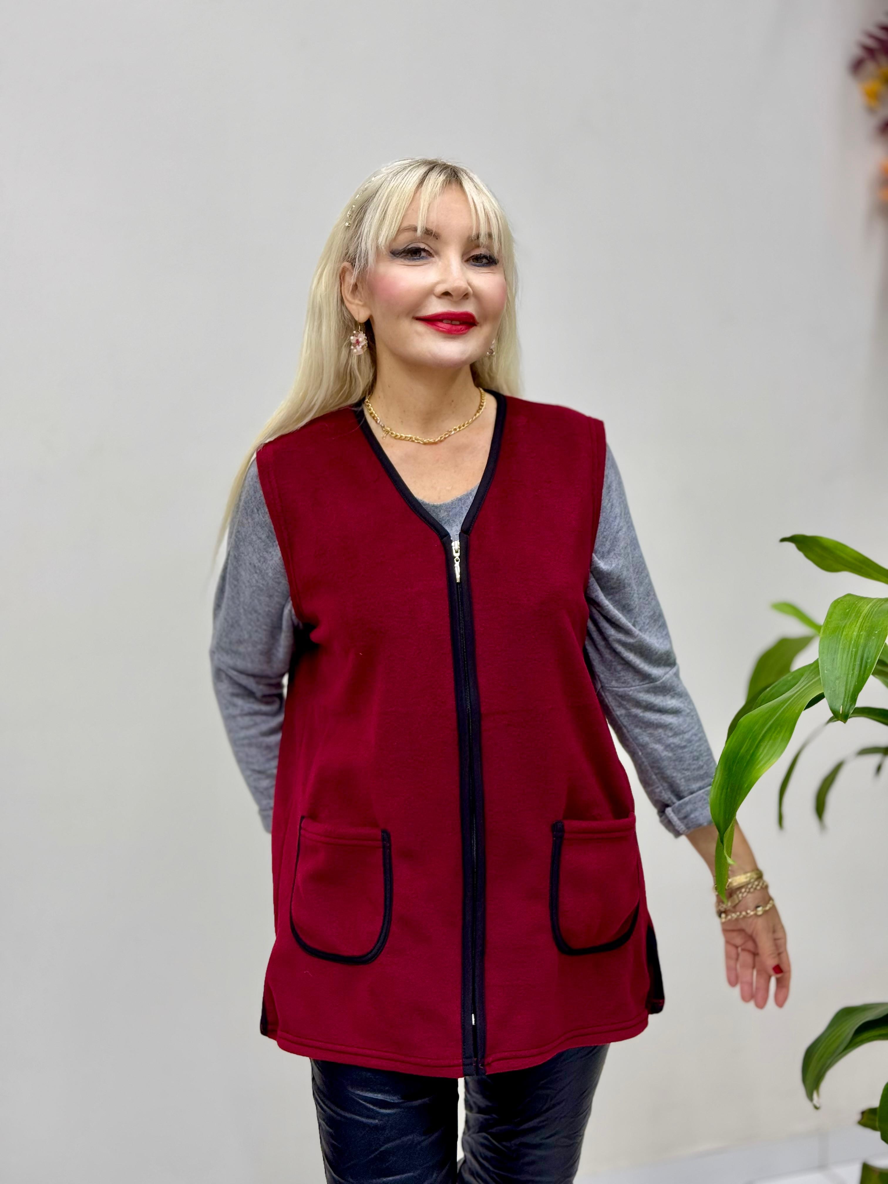 OS47151 Polar Yelek Bordo