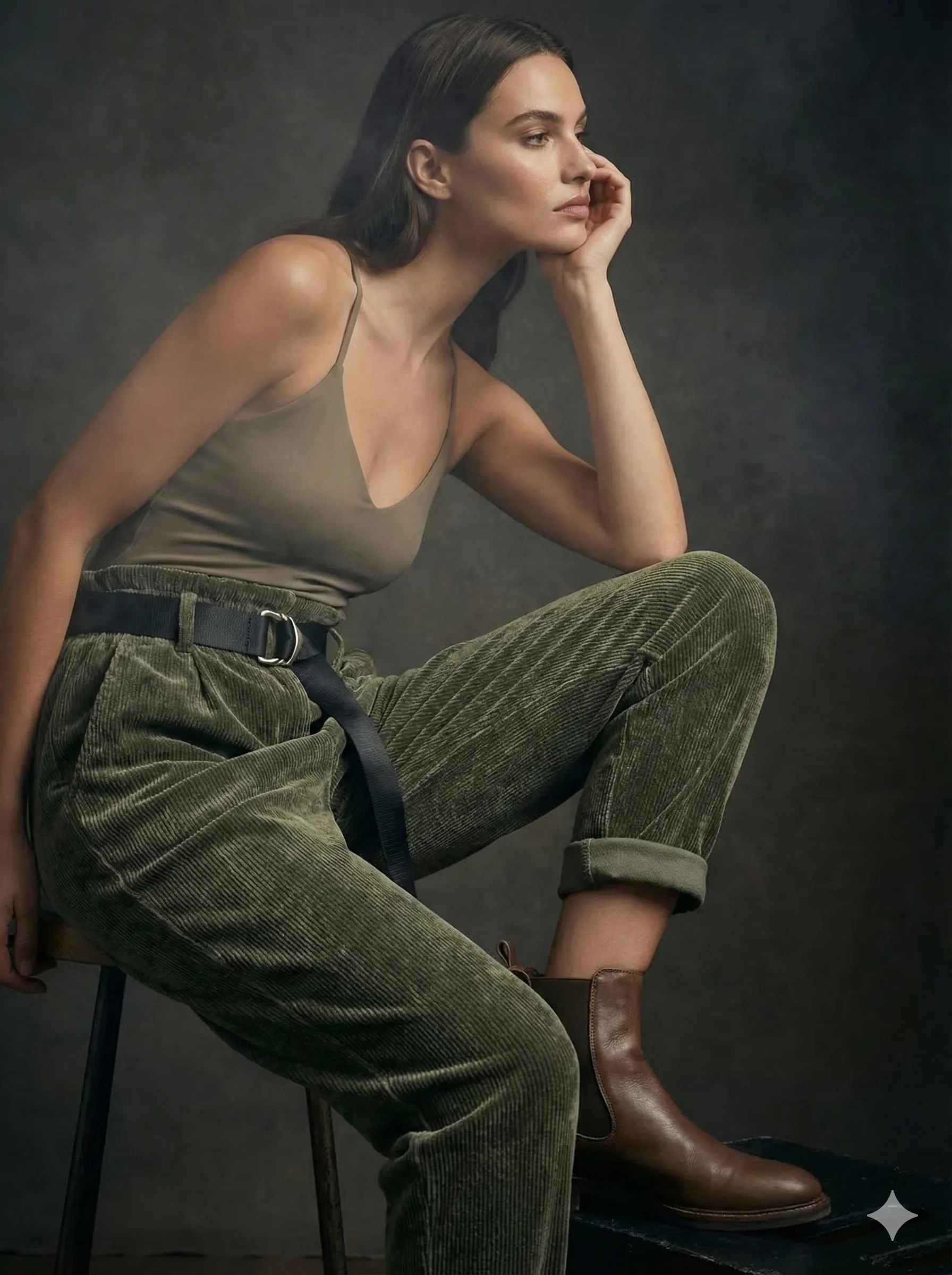 YG8605 İtalyan Kadife Pantolon Haki