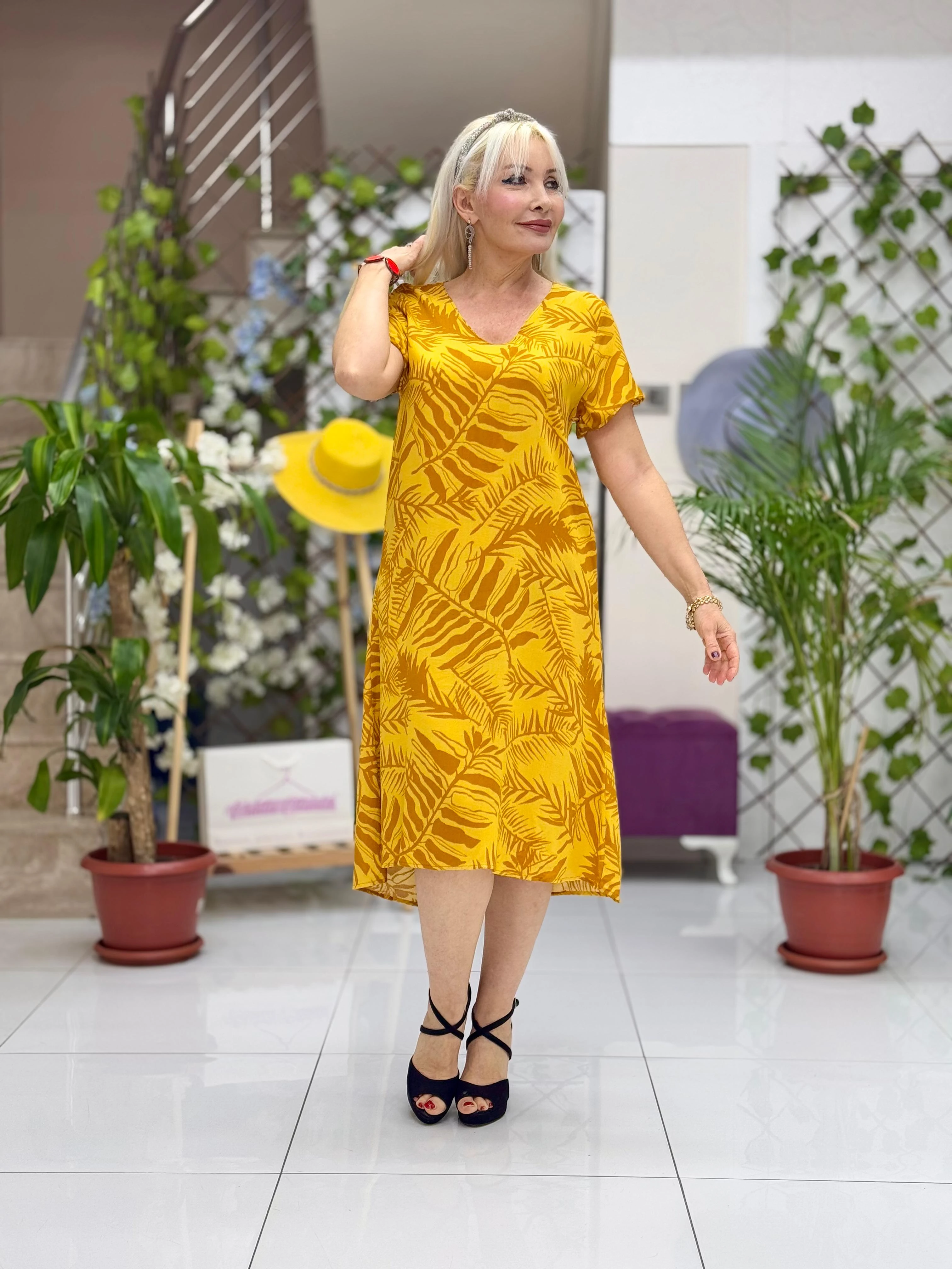 DM70046 Demet Viskon Elbise