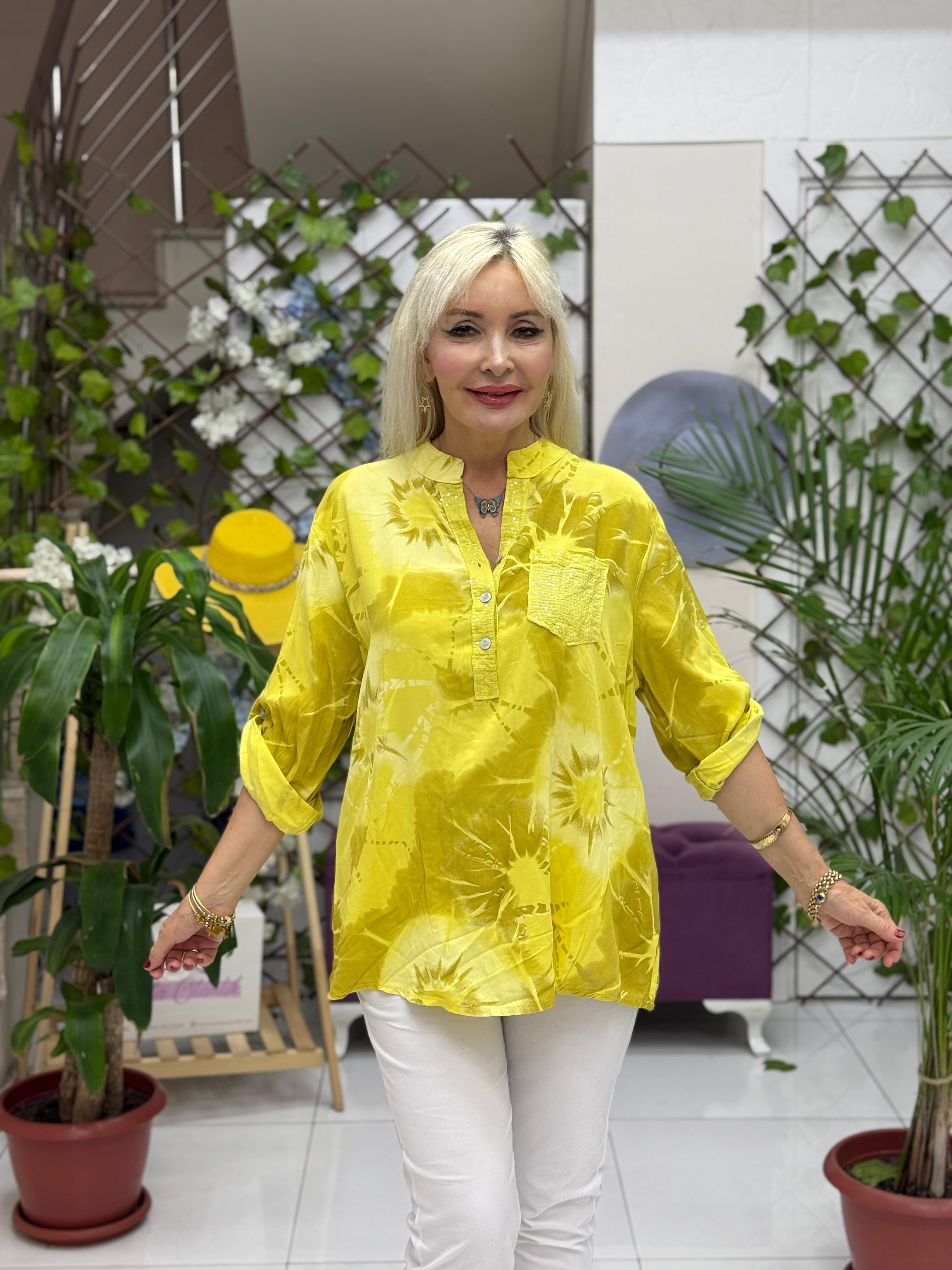 NC15420 İtalyan Coton Bluz Sarı