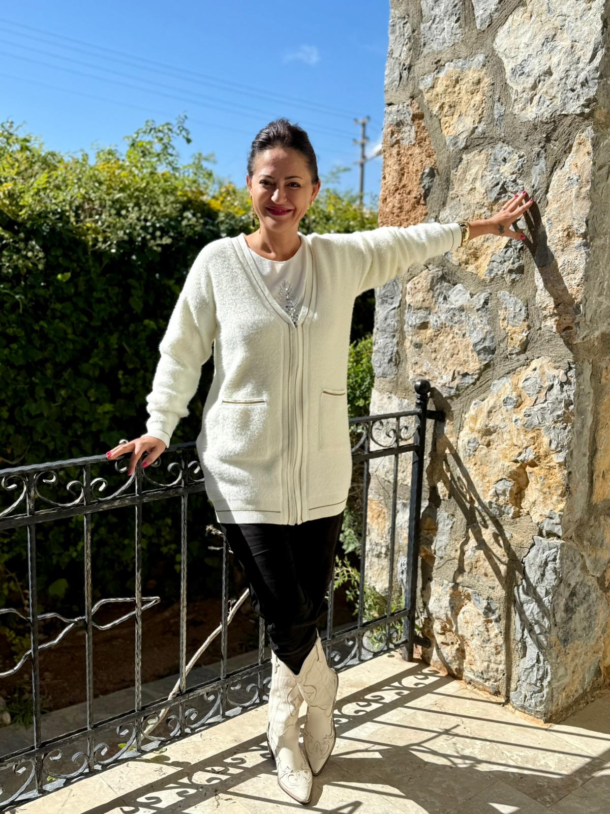 Sc2403 Jersey De Punto Lavado Marrón