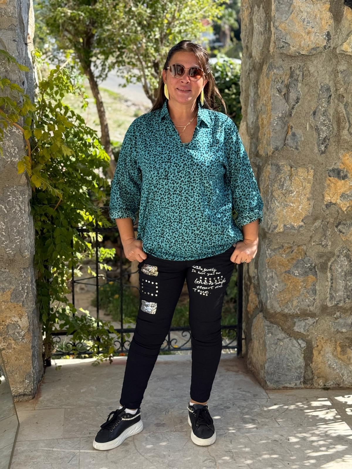 P6811 Prendas de punto con estampado de camuflaje Caqui