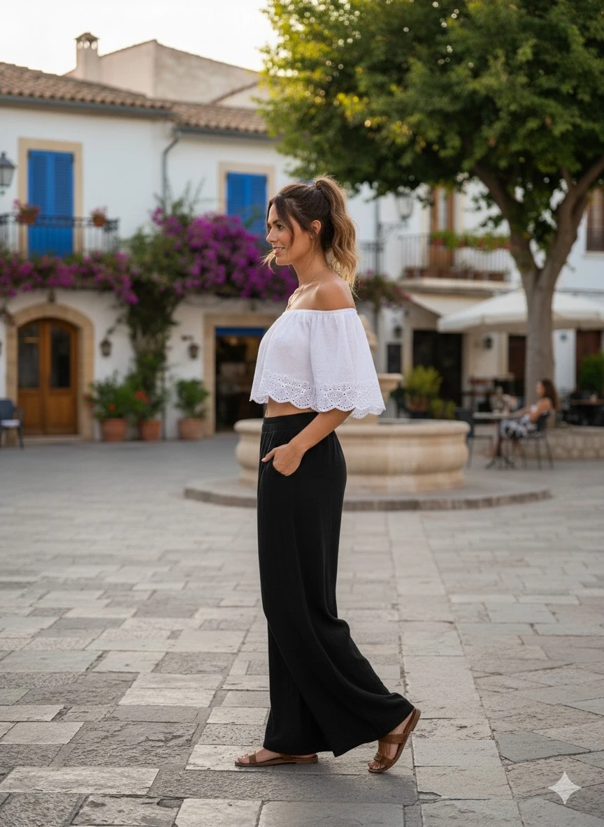 VL3015 Yüksek Bel Basic Vual Pantolon Siyah