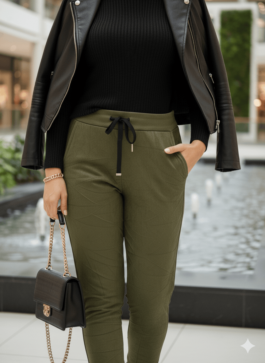 LS57115 İtalyan Süet Pantolon Yeşil