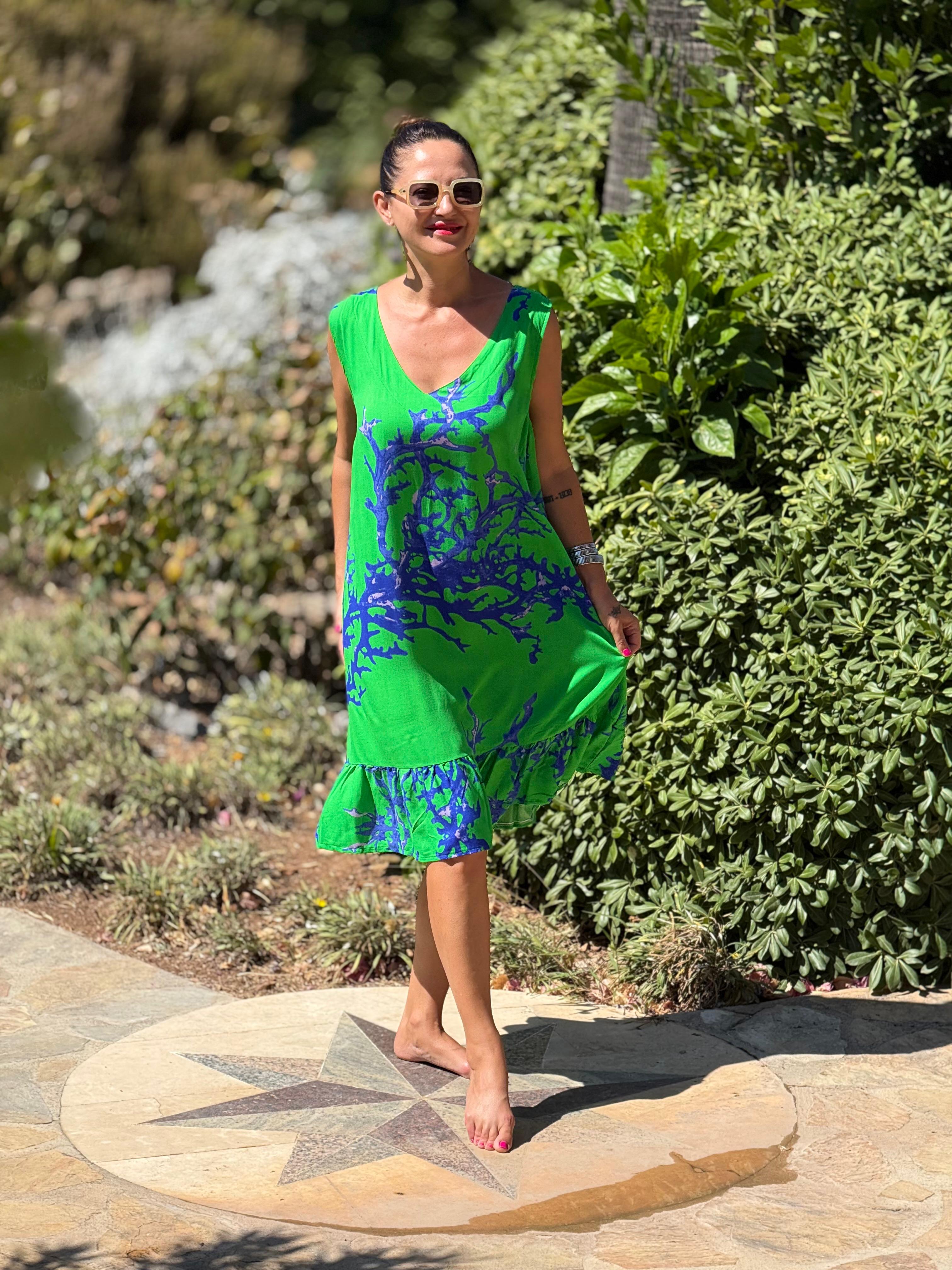 MLN16103 Viskon Alanya Elbise