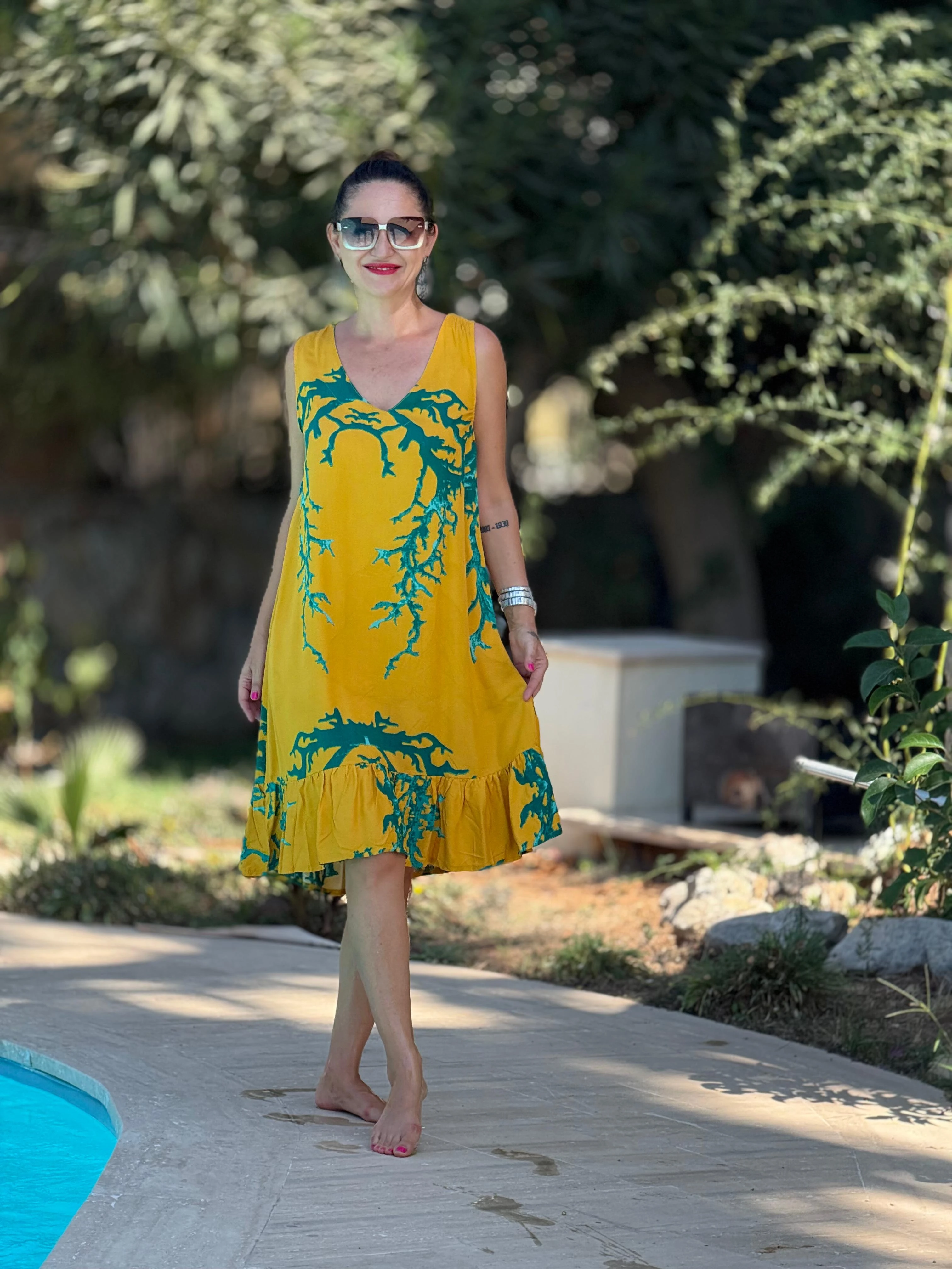 MLN16105 Viskon Alanya Elbise