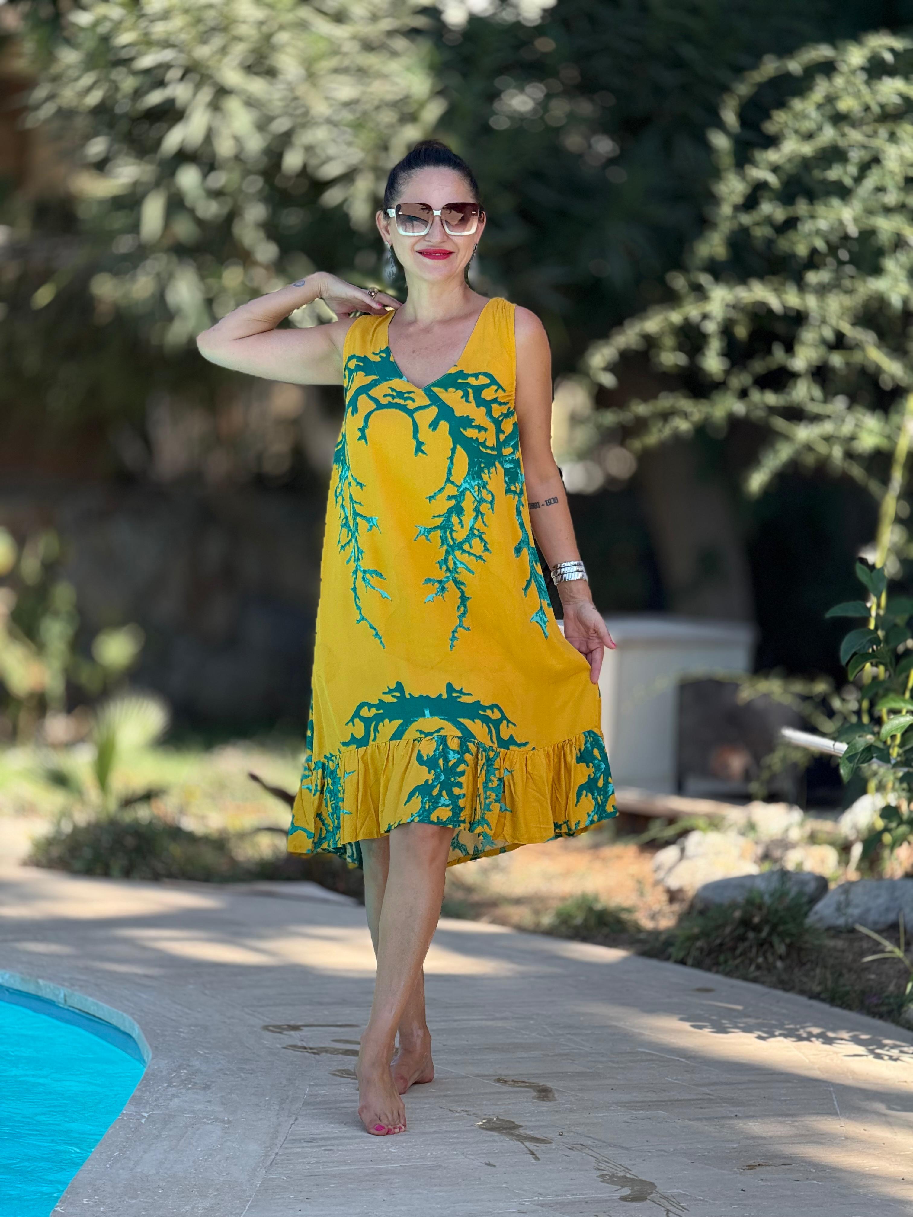 MLN16105 Viskon Alanya Elbise