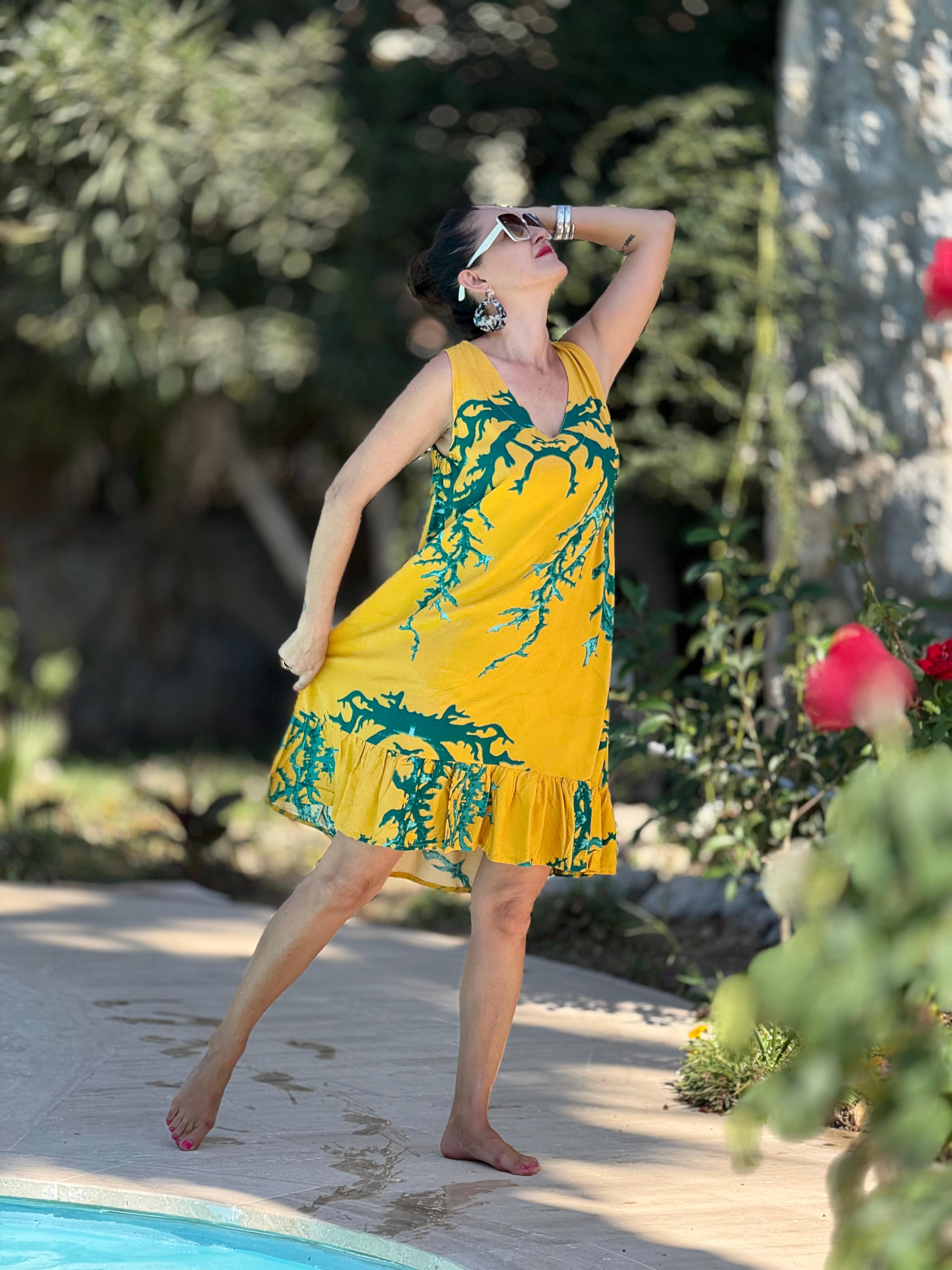 MLN16105 Viskon Alanya Elbise