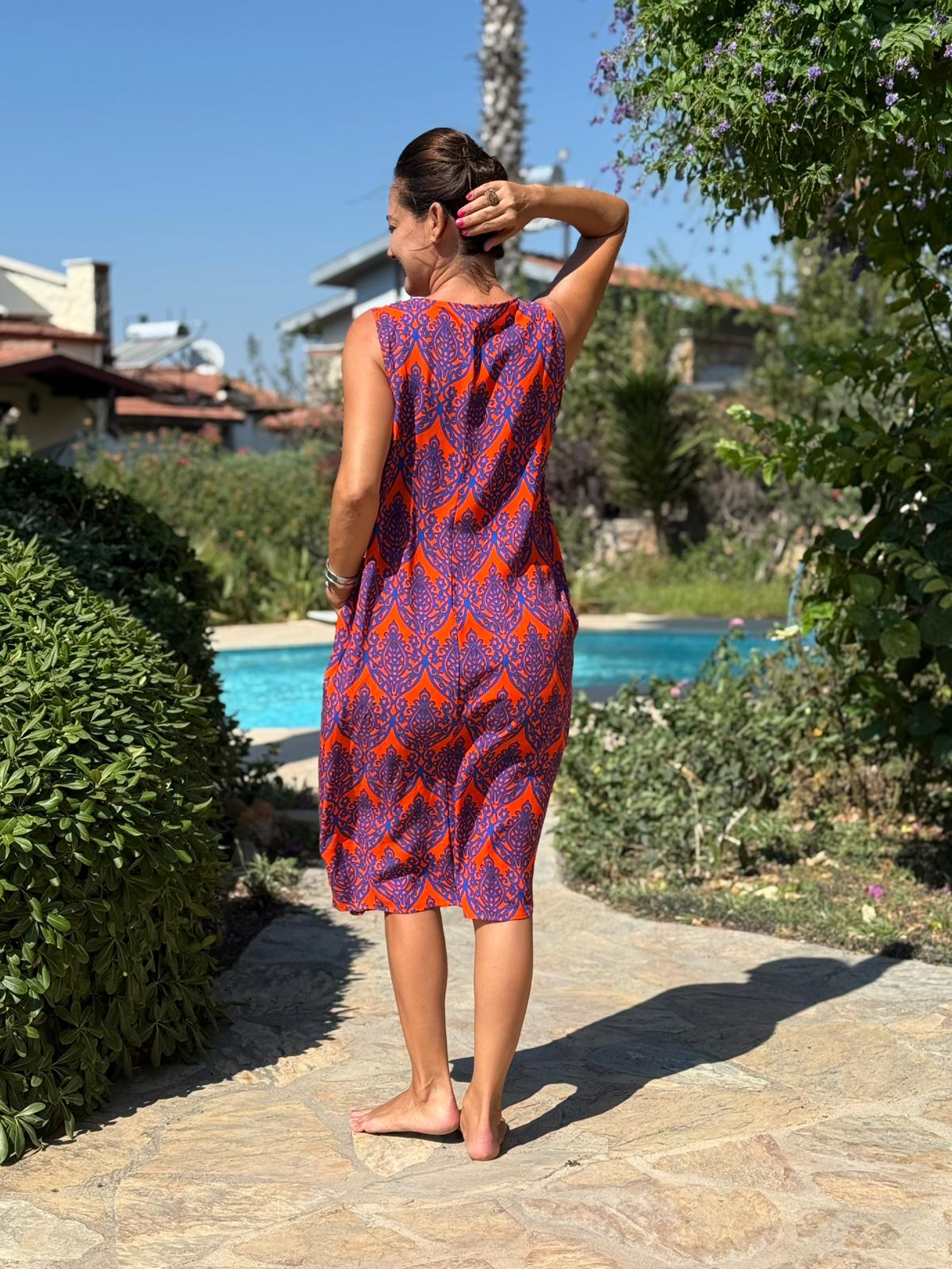 AL40118 Alaçatı Askılı Viskon Elbise