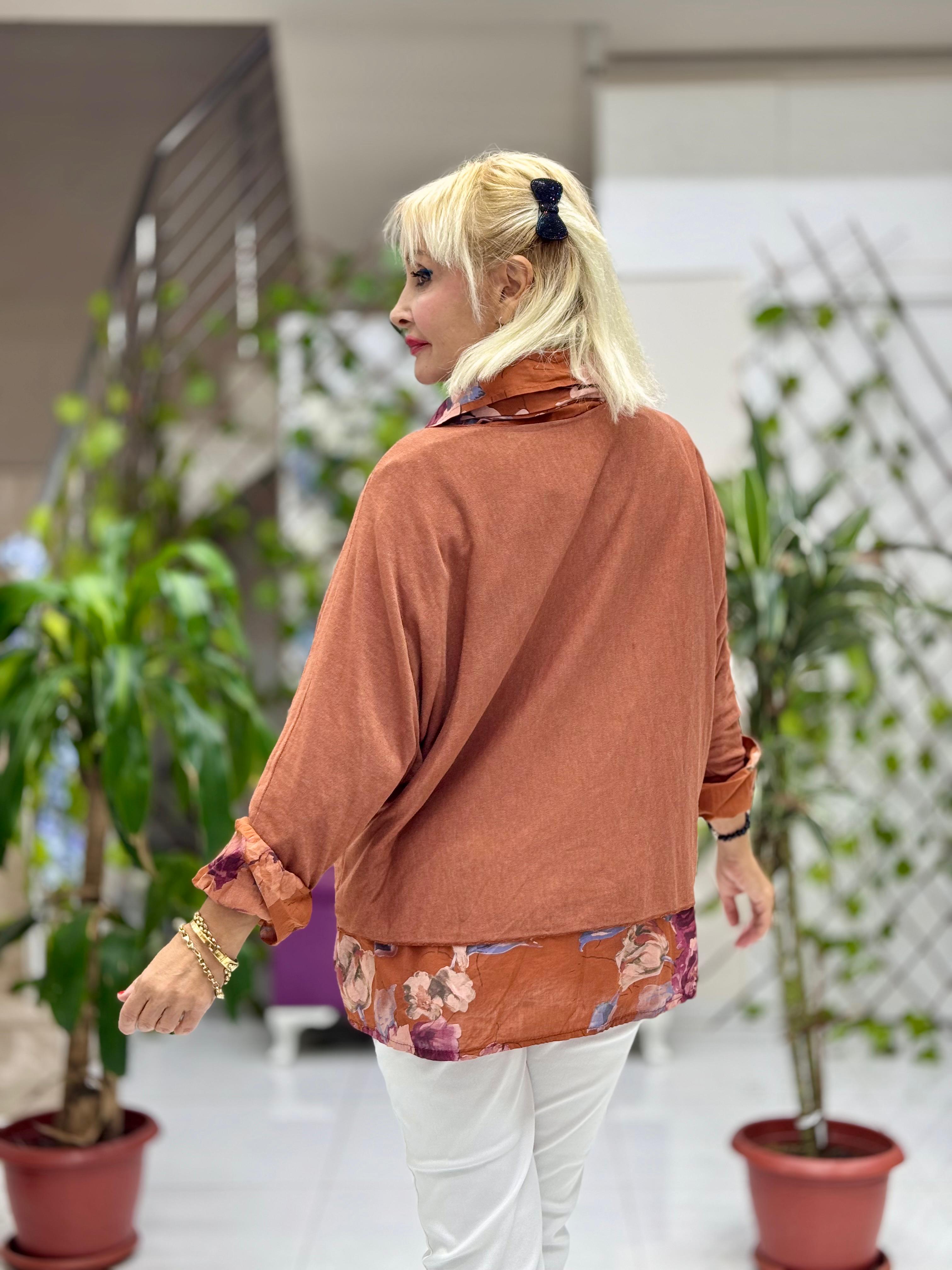 P6811 Prendas de punto con estampado de camuflaje Caqui