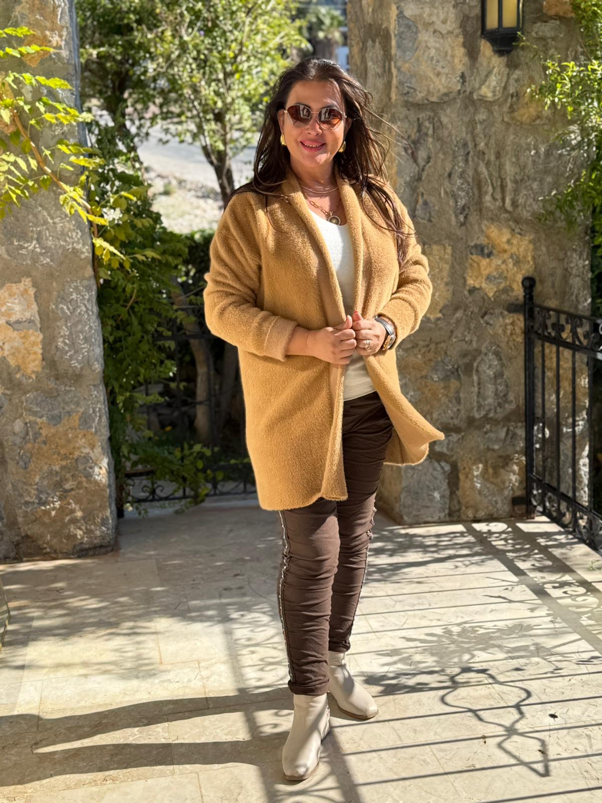 Sc2403 Jersey De Punto Lavado Marrón