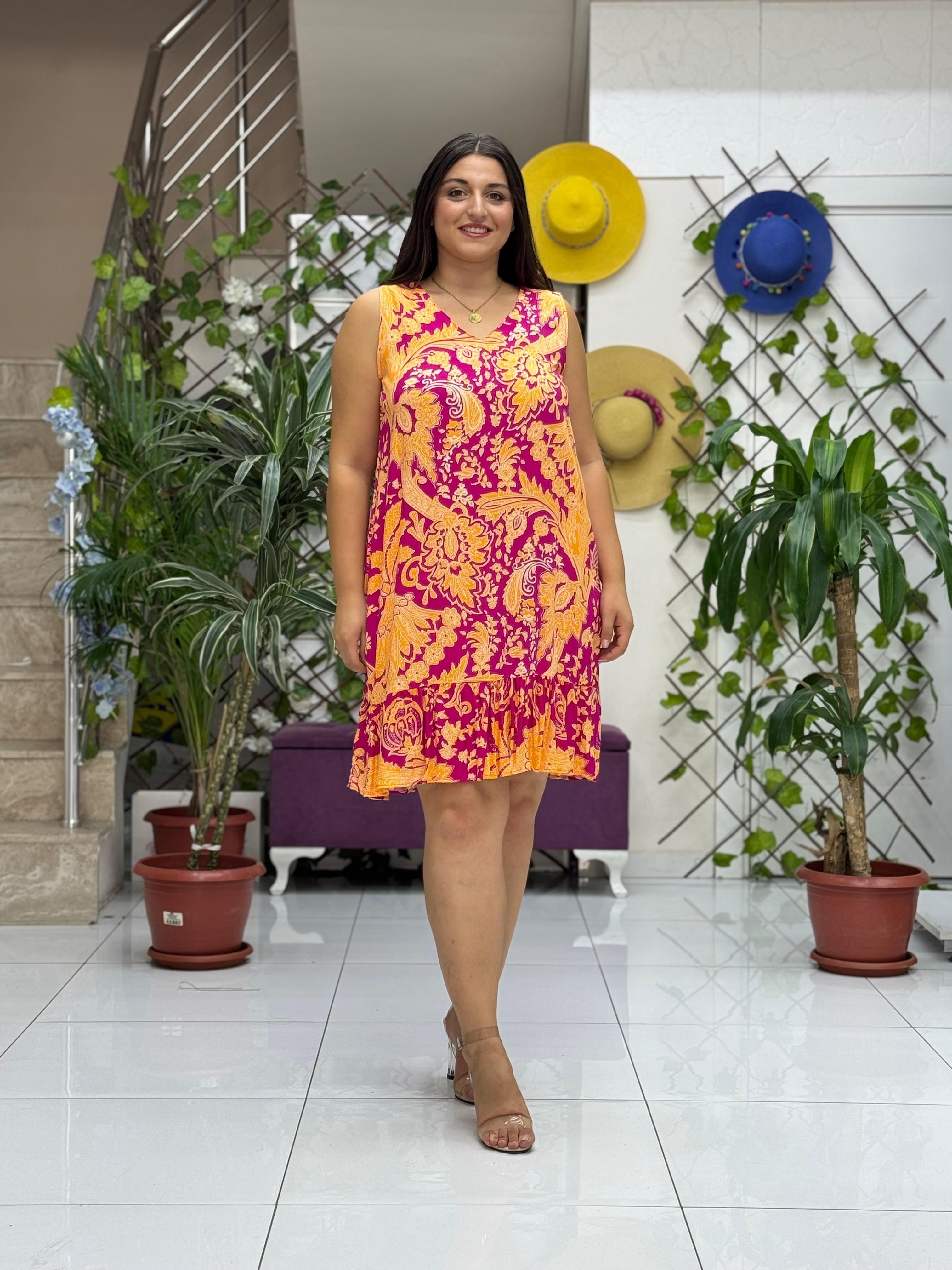 ALN16072 Viskon Alanya Elbise
