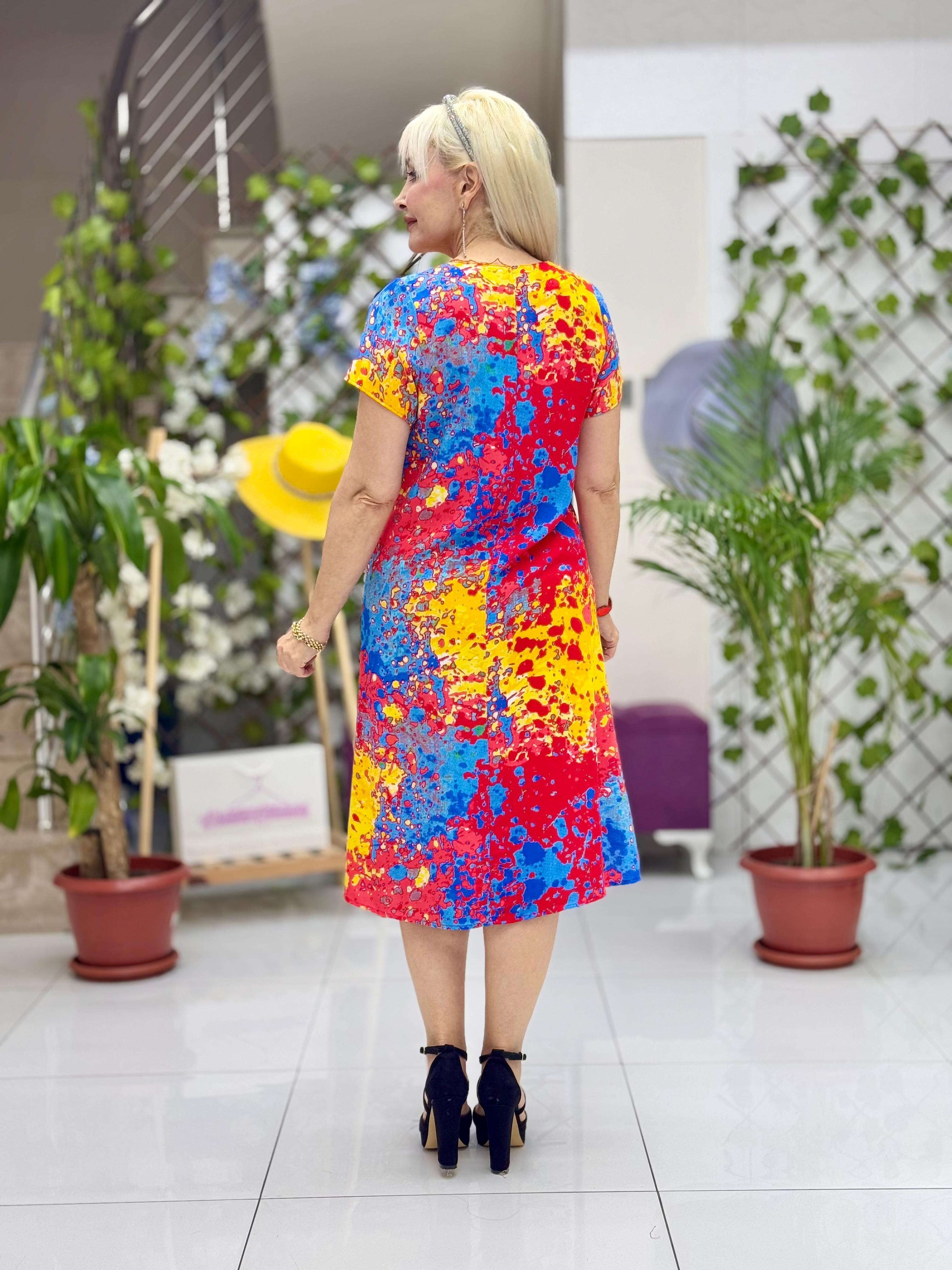 DM70036 Demet Viskon Elbise