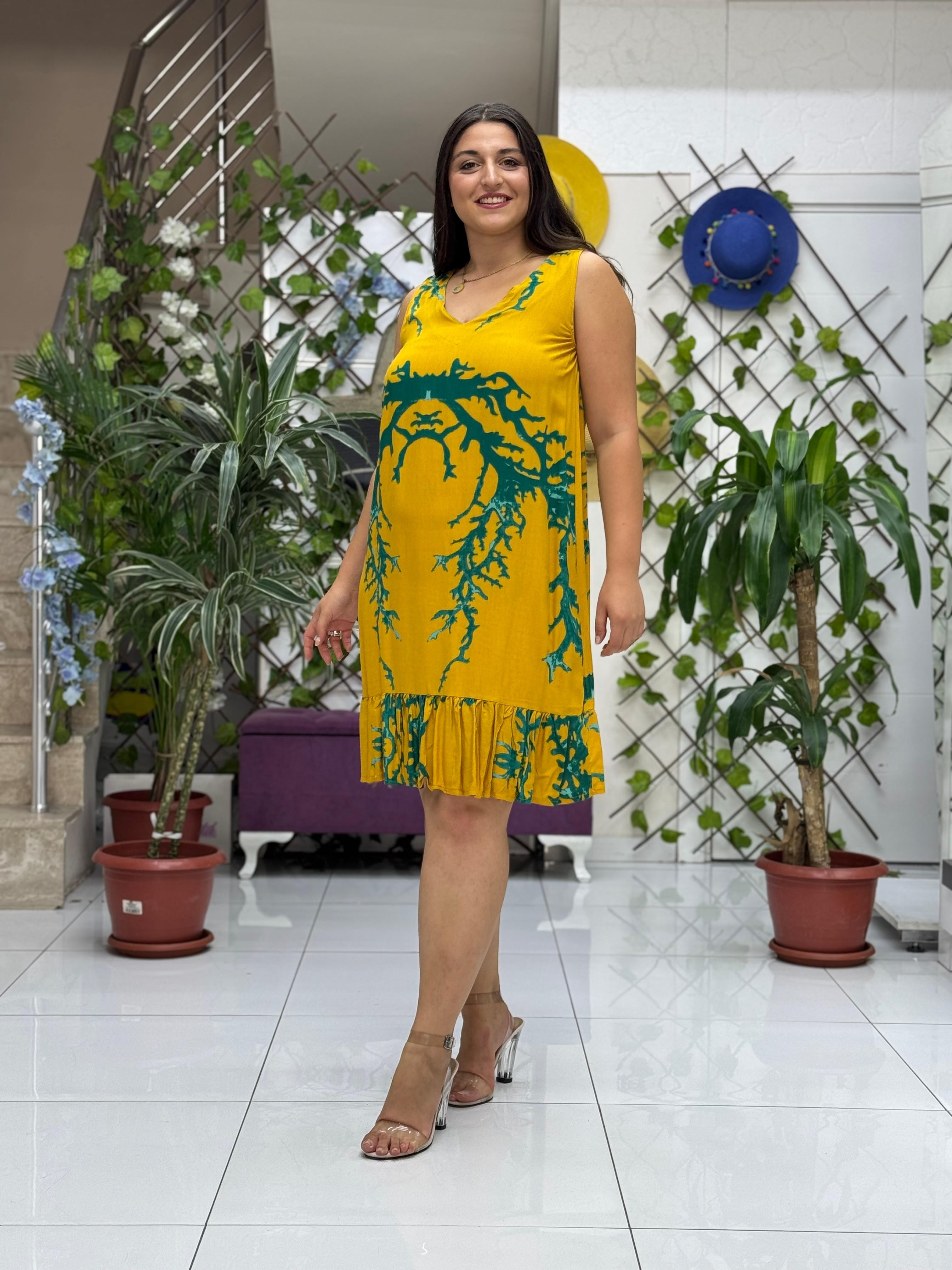 ALN16005 Viskon Alanya Elbise