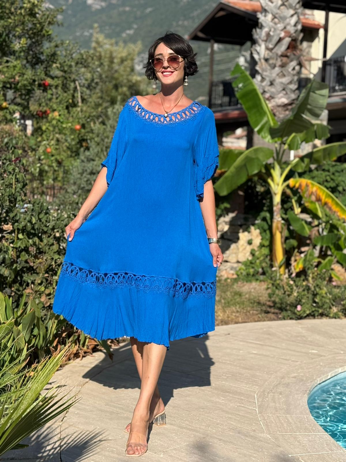 VL3026 Vual Elbise Saks