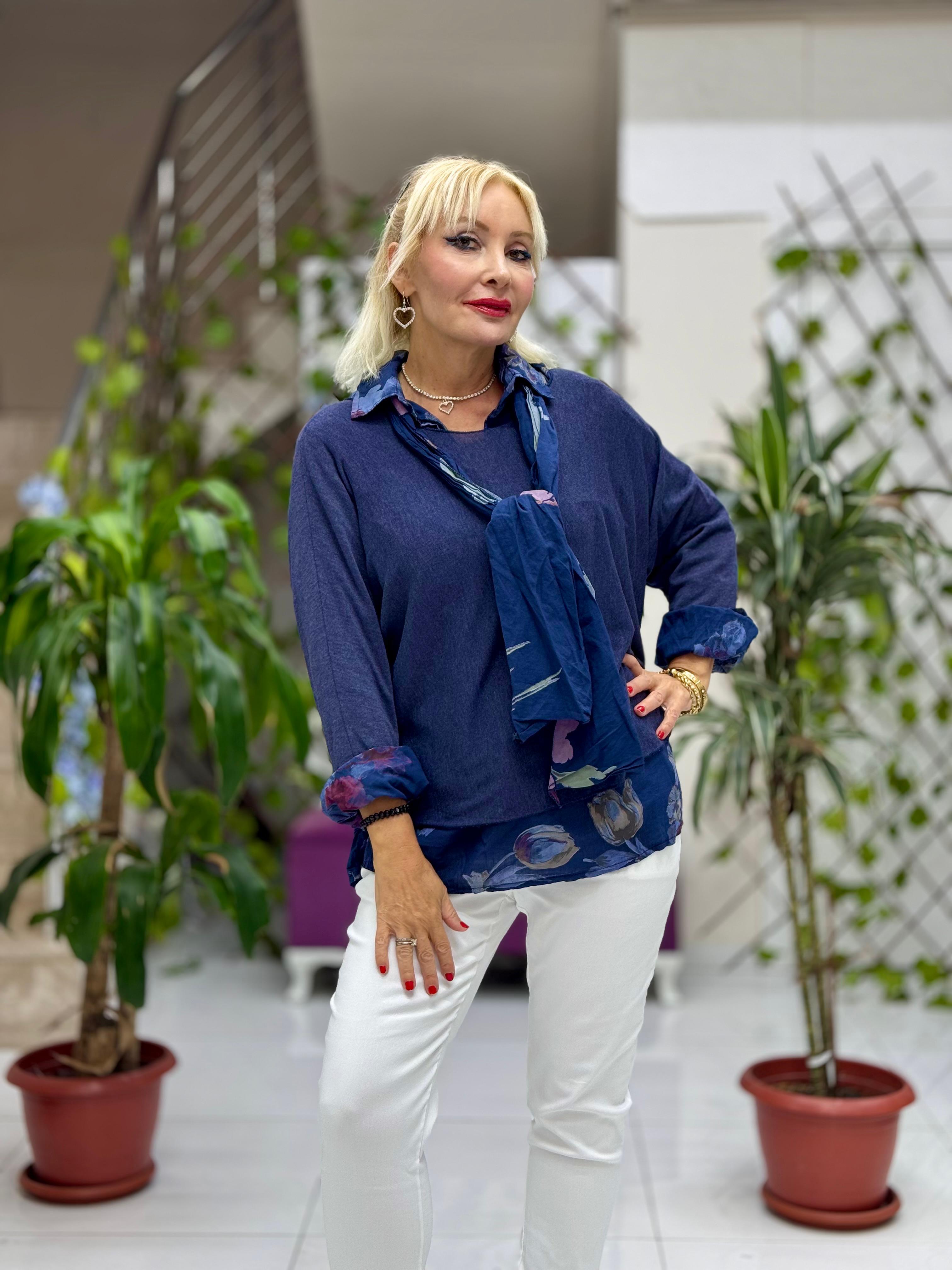 P6811 Prendas de punto con estampado de camuflaje Caqui