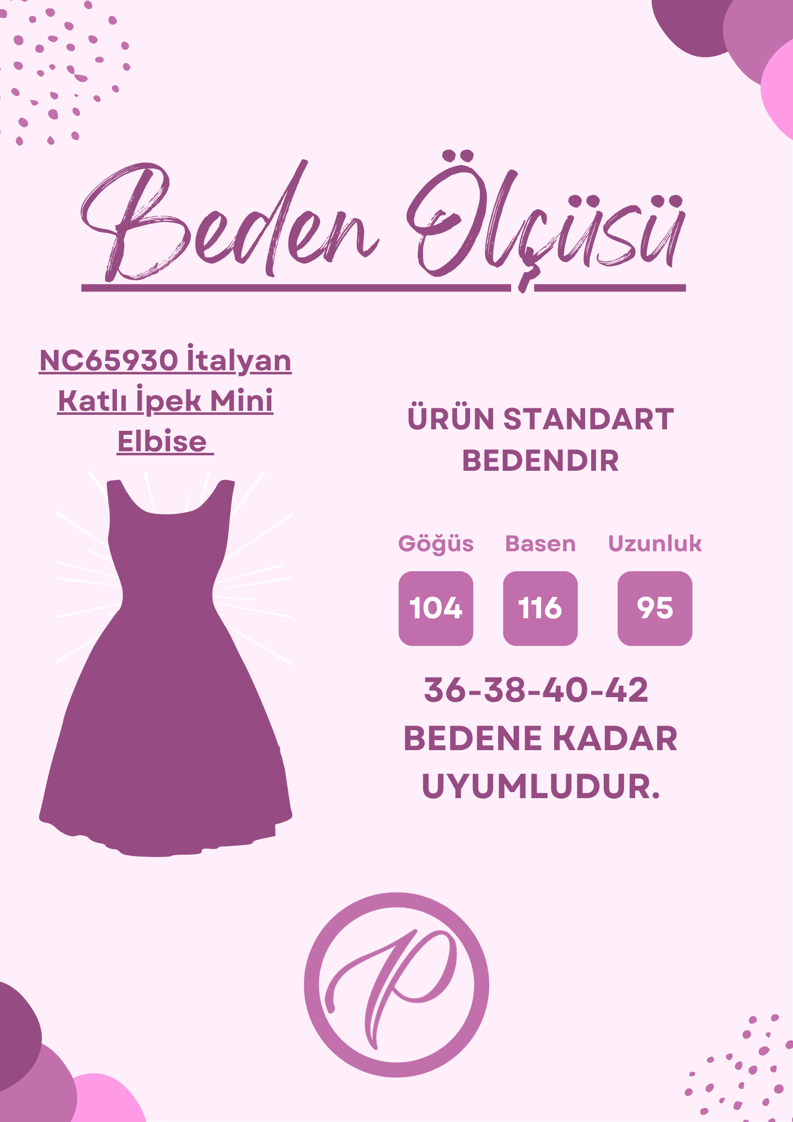 NC65930 İtalyan Katlı İpek Mini Elbise Vizon