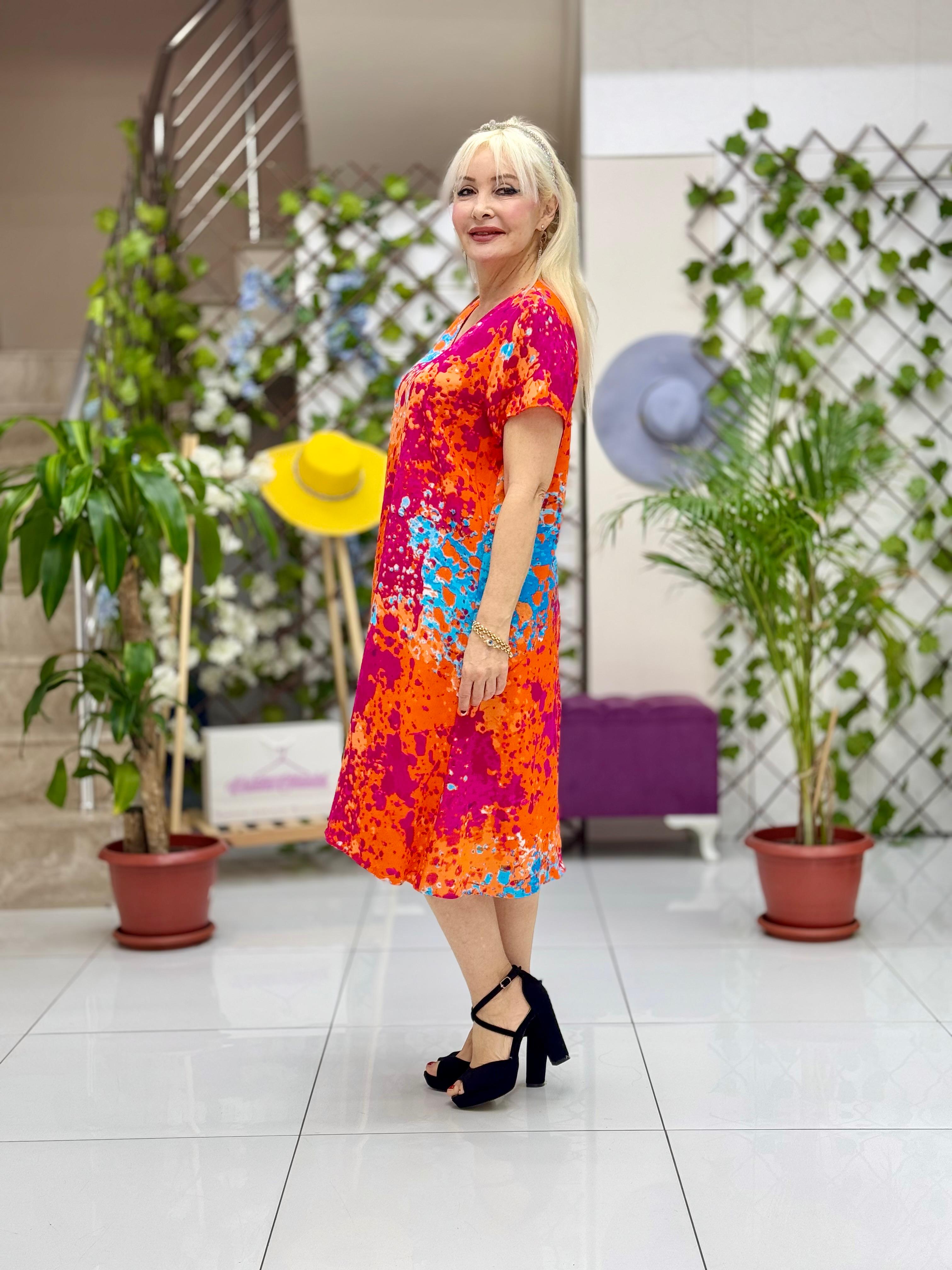 DM70025 Demet Viskon Elbise