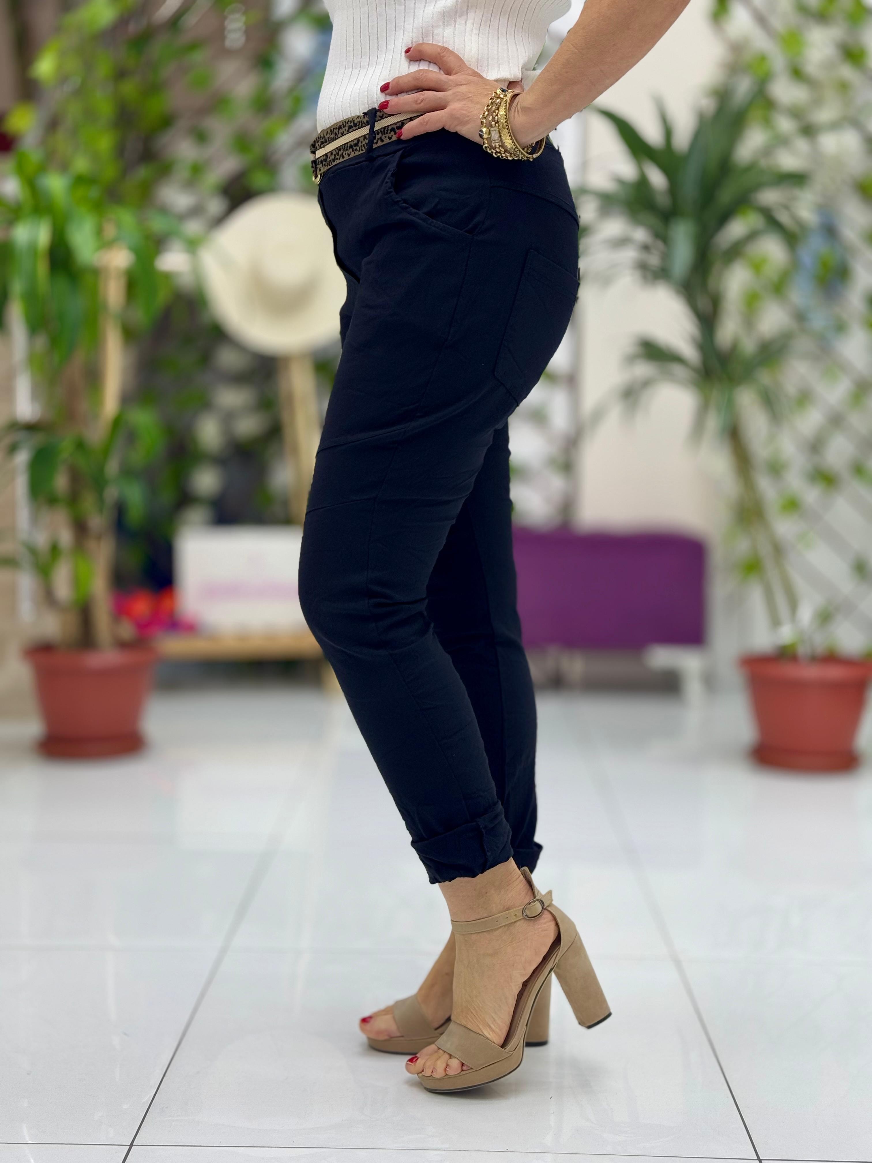 NC21358 İtalyan Coton Pantolon Siyah