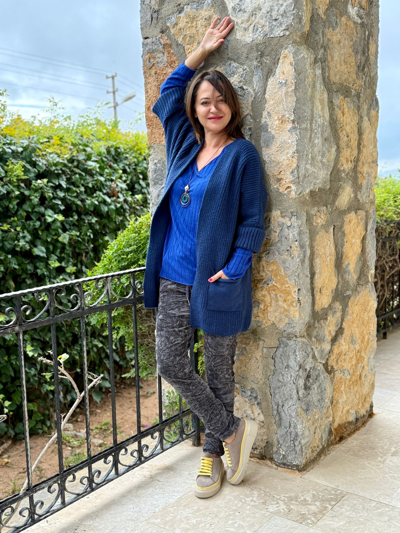 Sc2403 Jersey De Punto Lavado Marrón