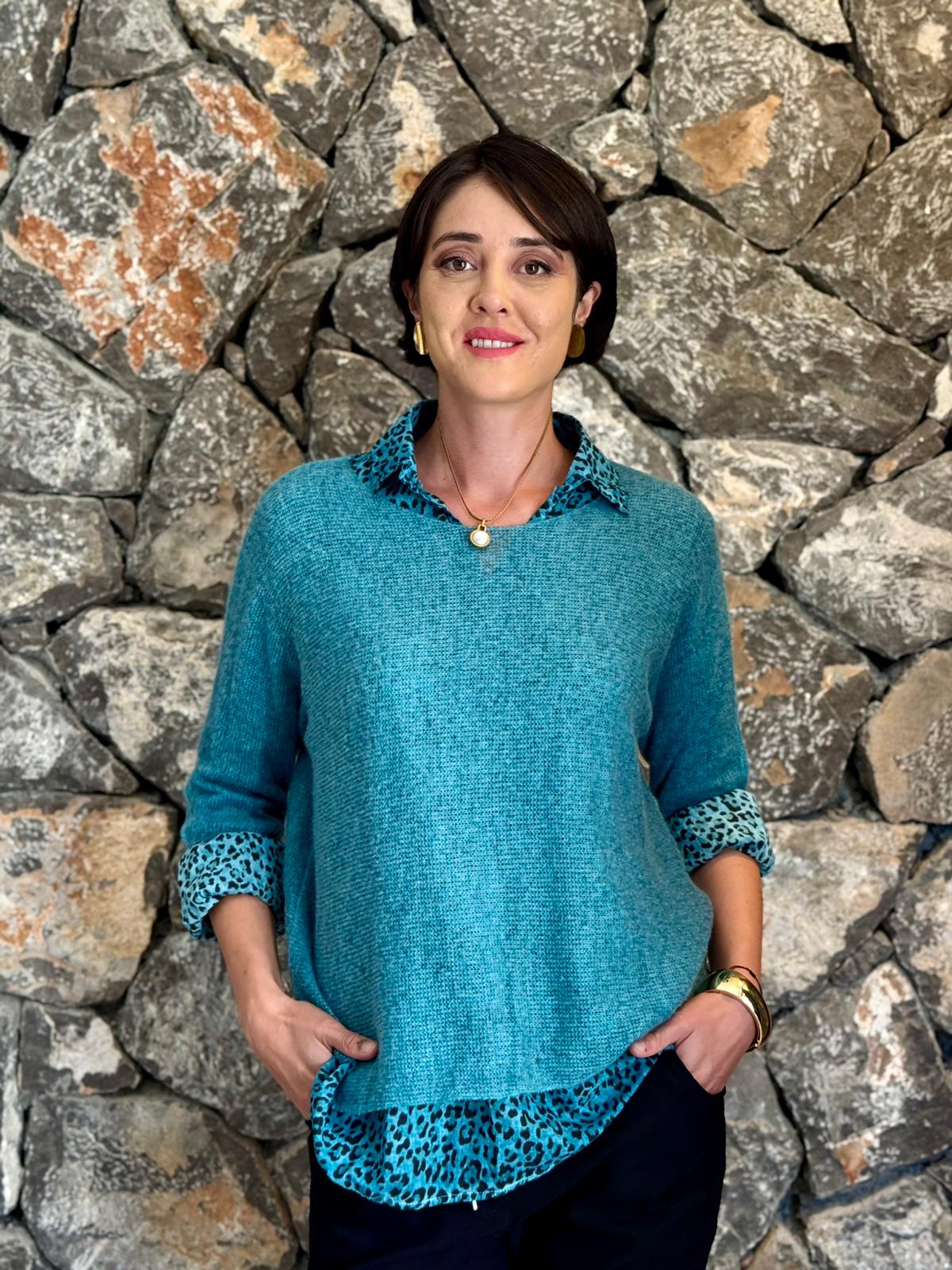 P6811 Prendas de punto con estampado de camuflaje Caqui