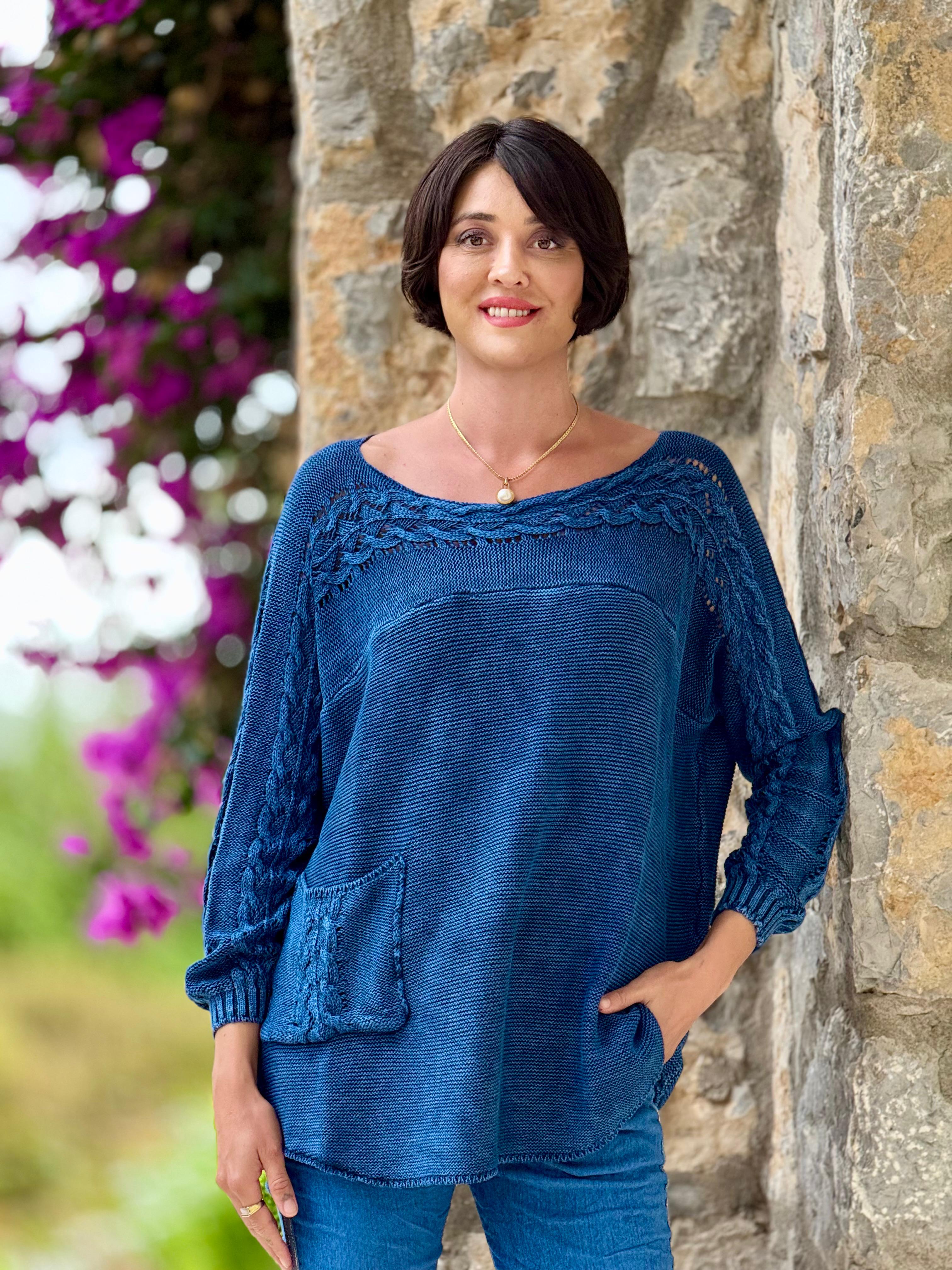 Sc2403 Jersey Punto Lavable Azul Marino