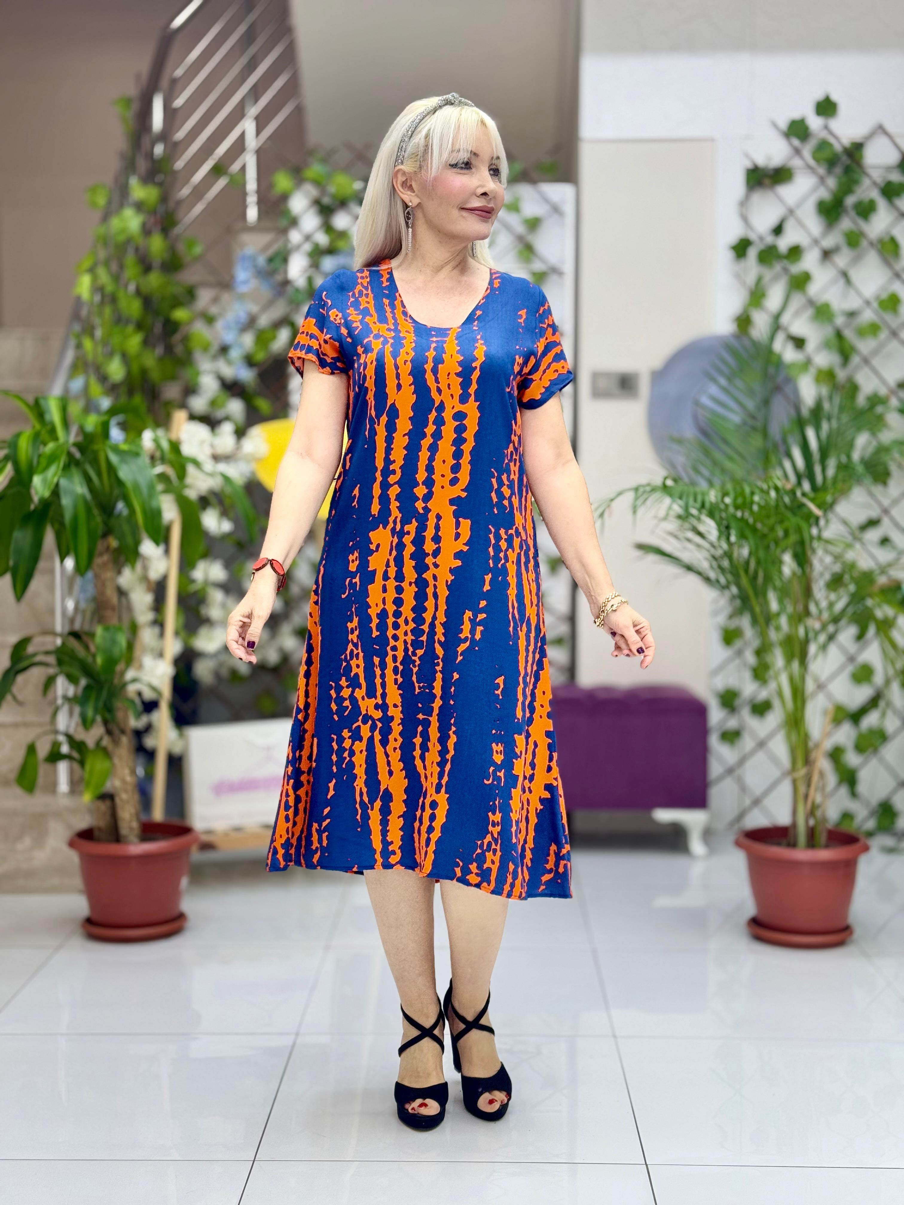 DM70043 Demet Viskon Elbise