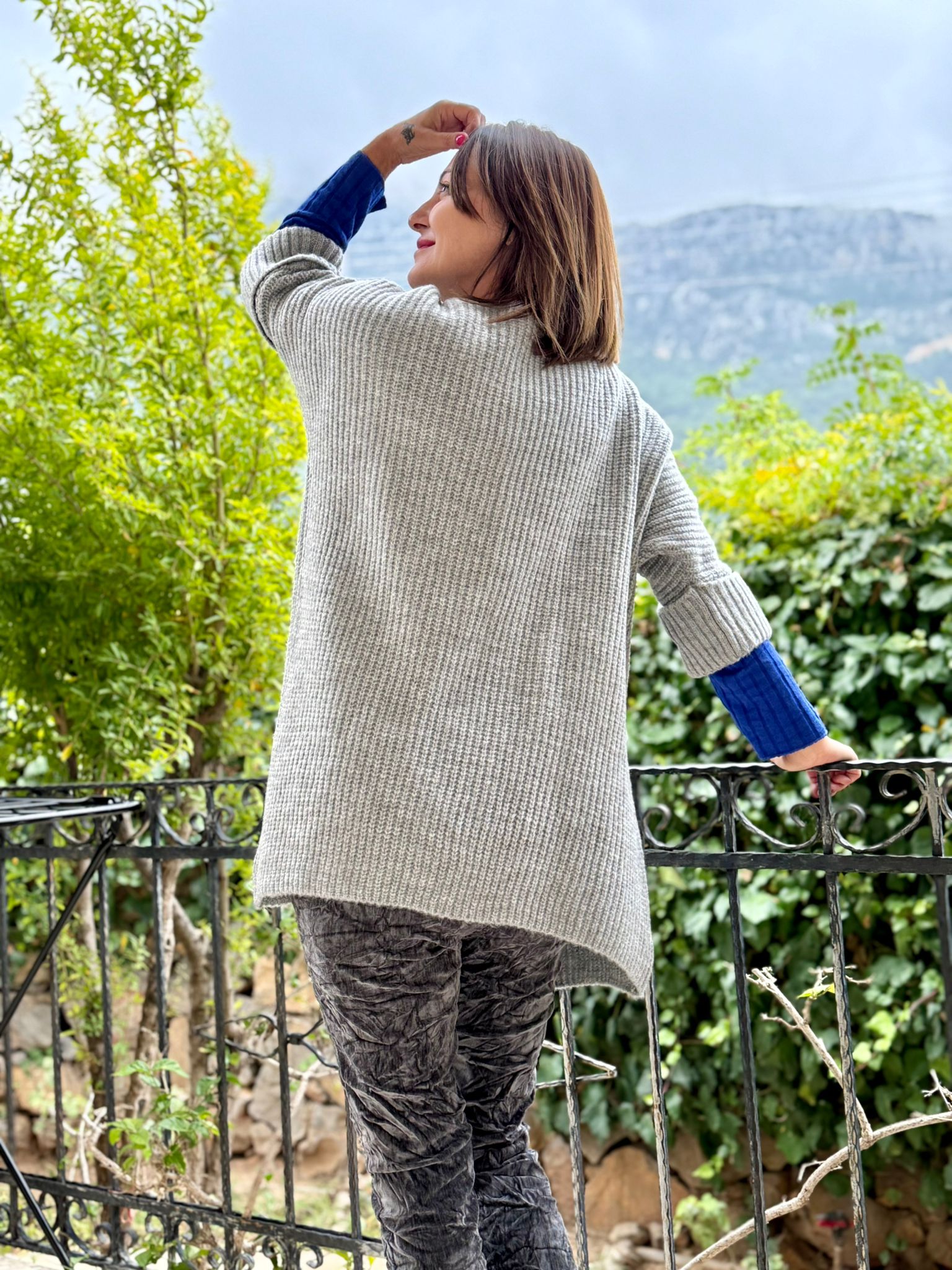 Sc2403 Jersey De Punto Lavado Marrón