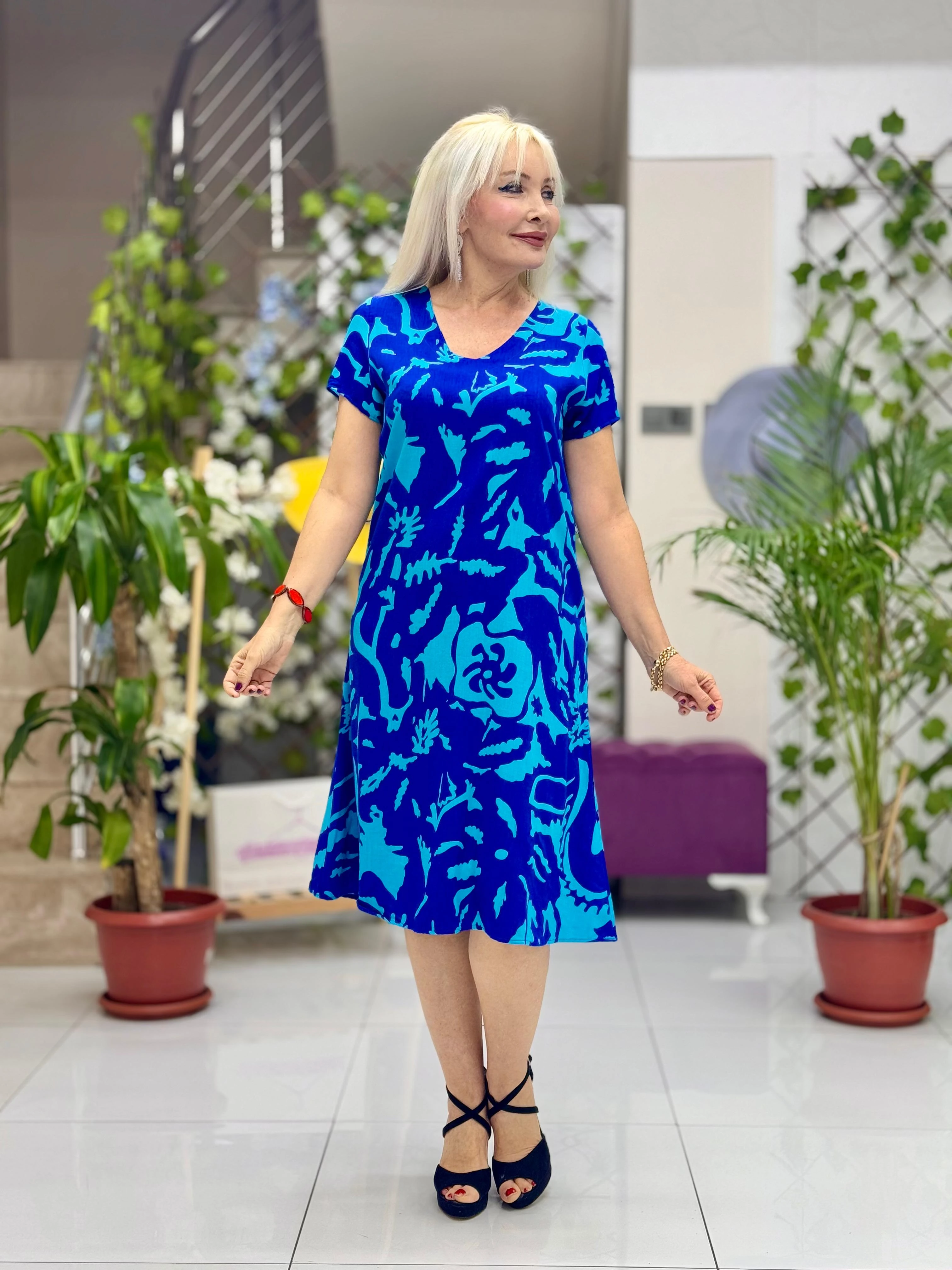 DM70052 Demet Viskon Elbise