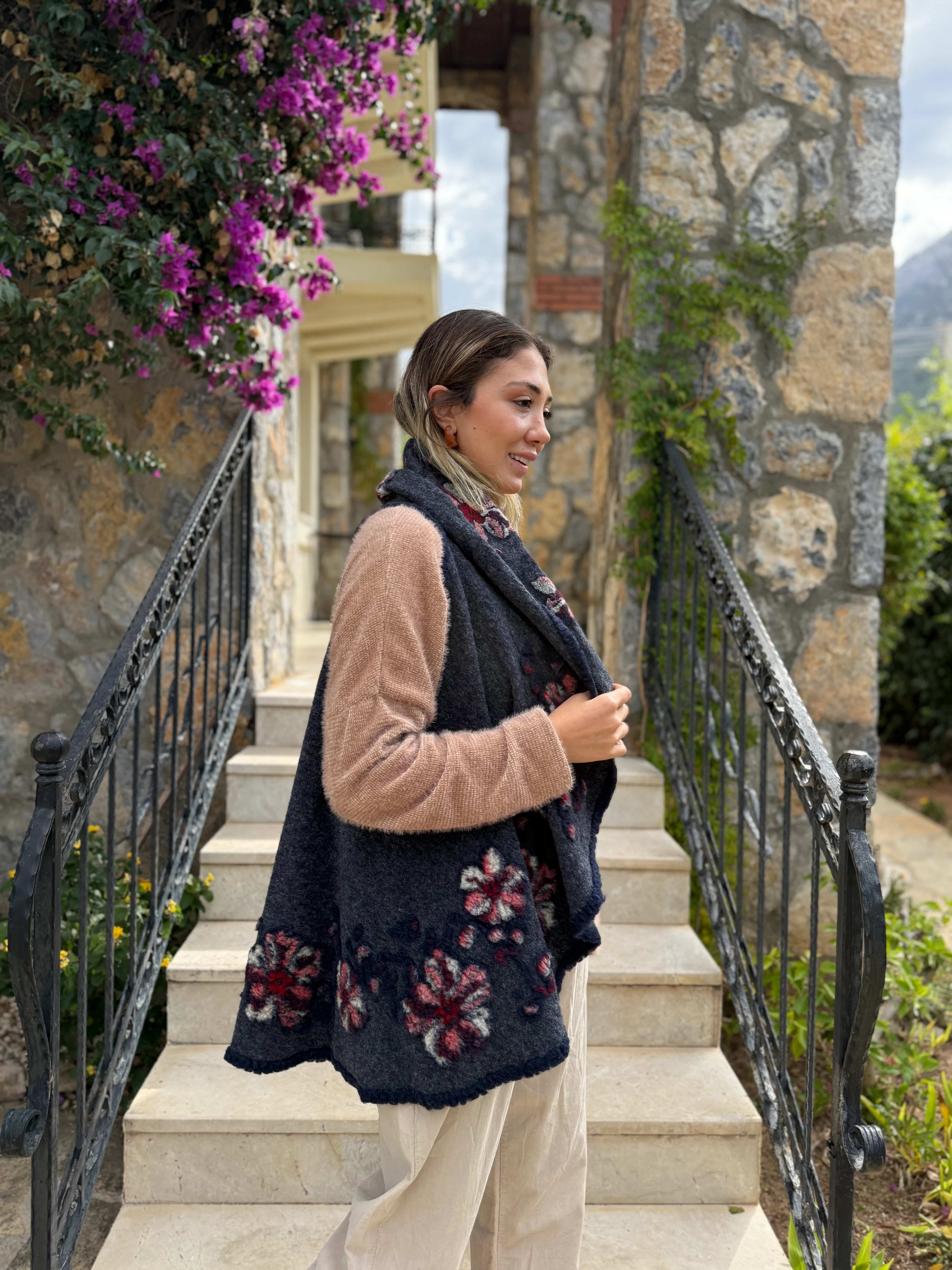 YG22601 Dökümlü İtalyan Keçe Yelek