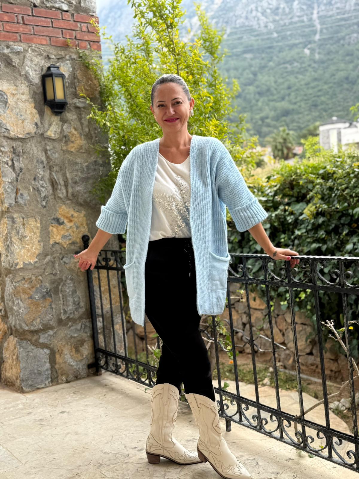 Sc2403 Jersey De Punto Lavado Marrón