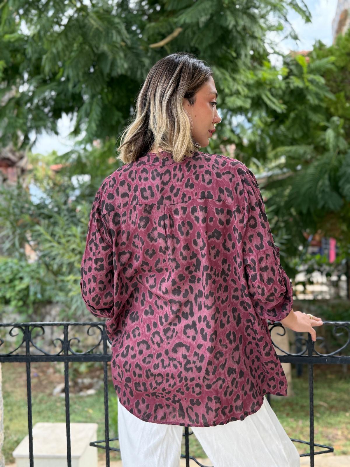 NC15451 İtalyan Coton Bluz Vişne