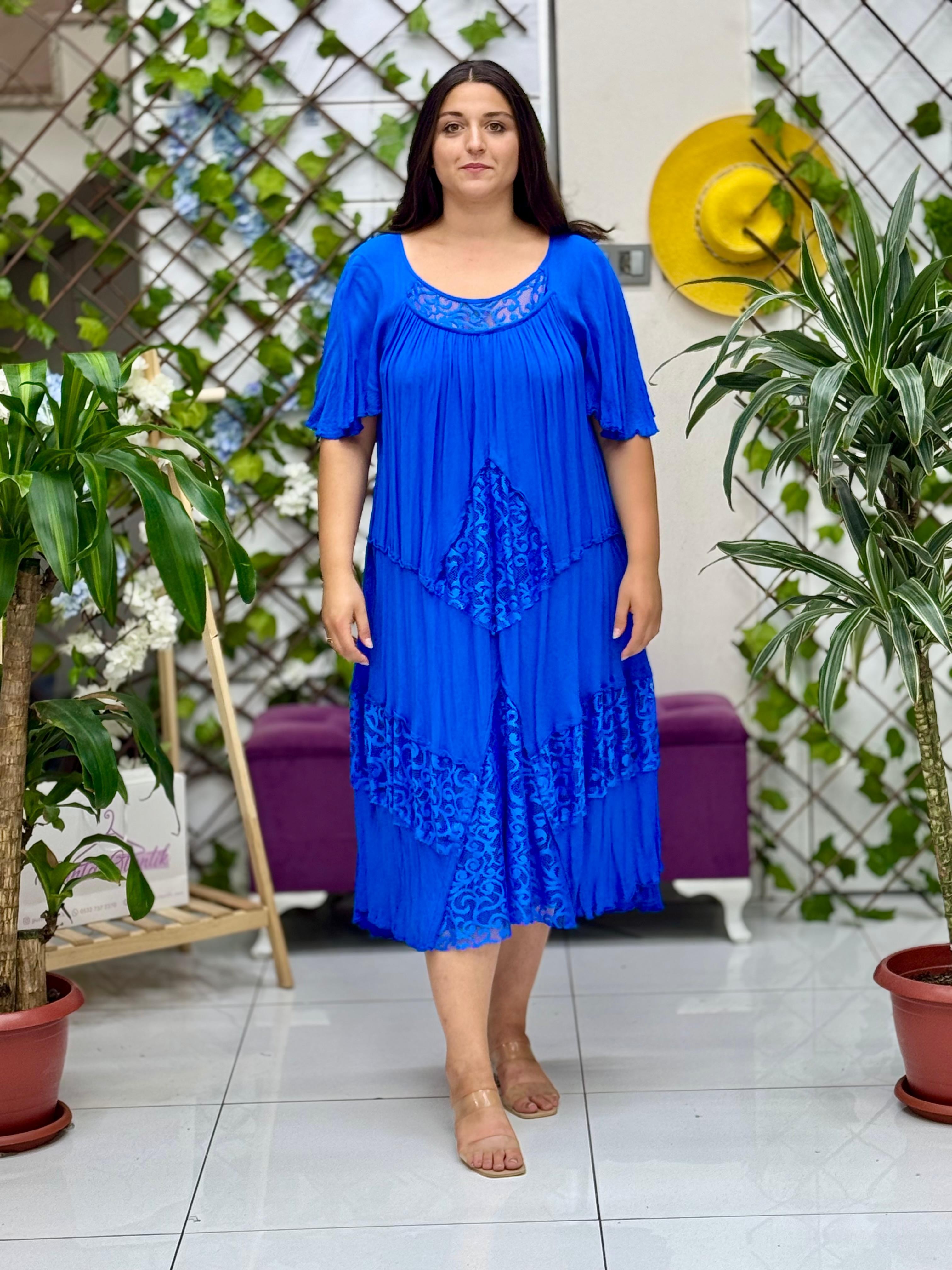 VL5510 Marselina Vual Elbise Saks