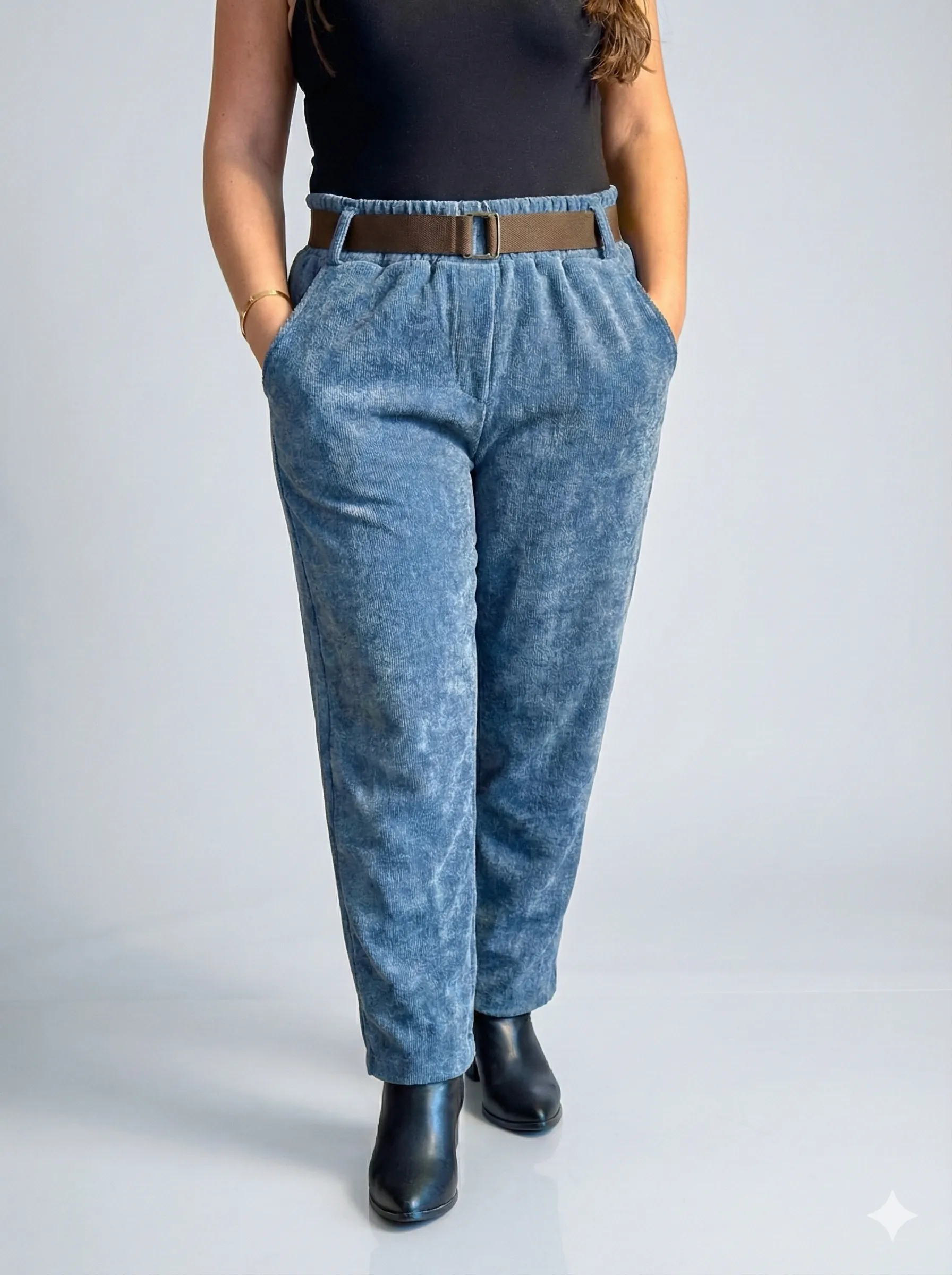 YG8605 İtalyan Kadife Pantolon Mavi