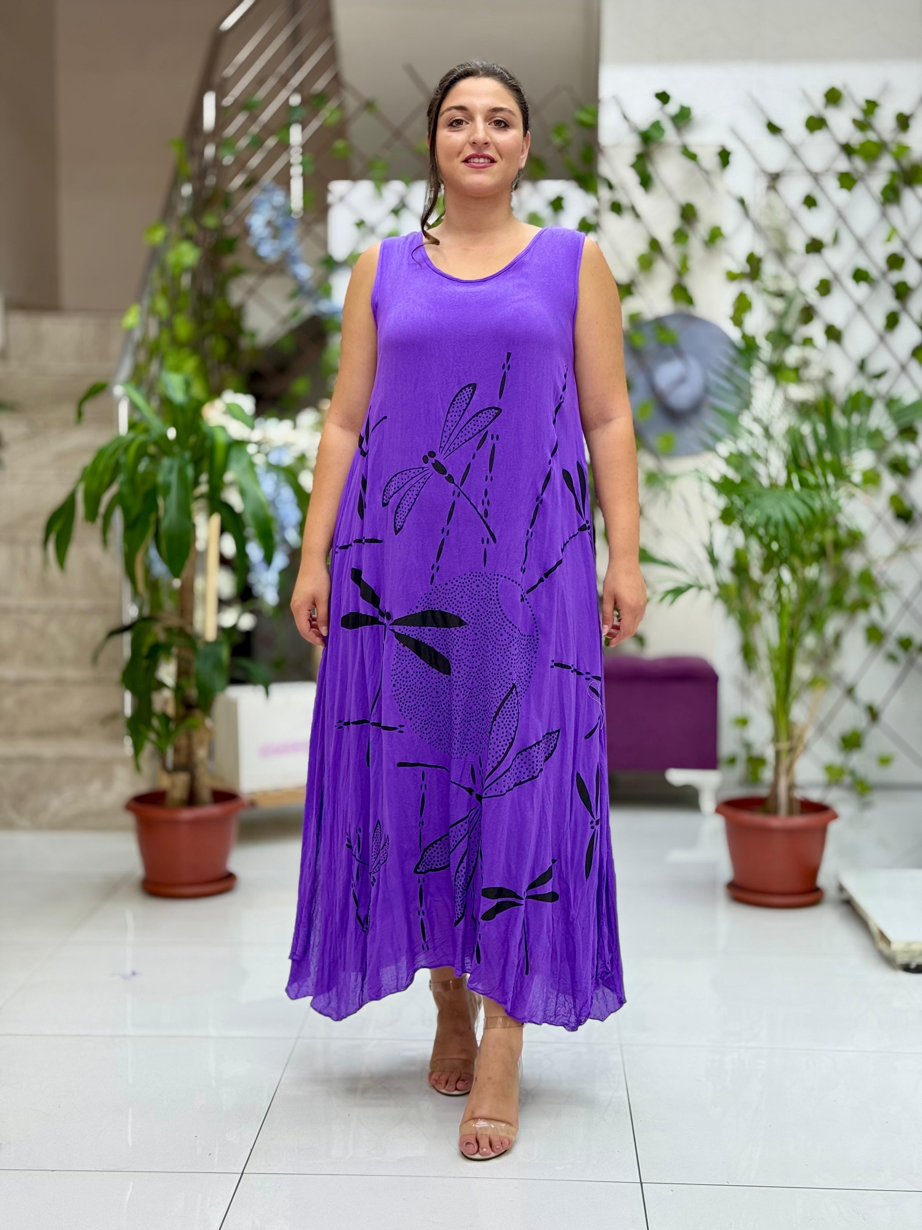 M1046 Vestido Voile Sin Mangas Turquesa